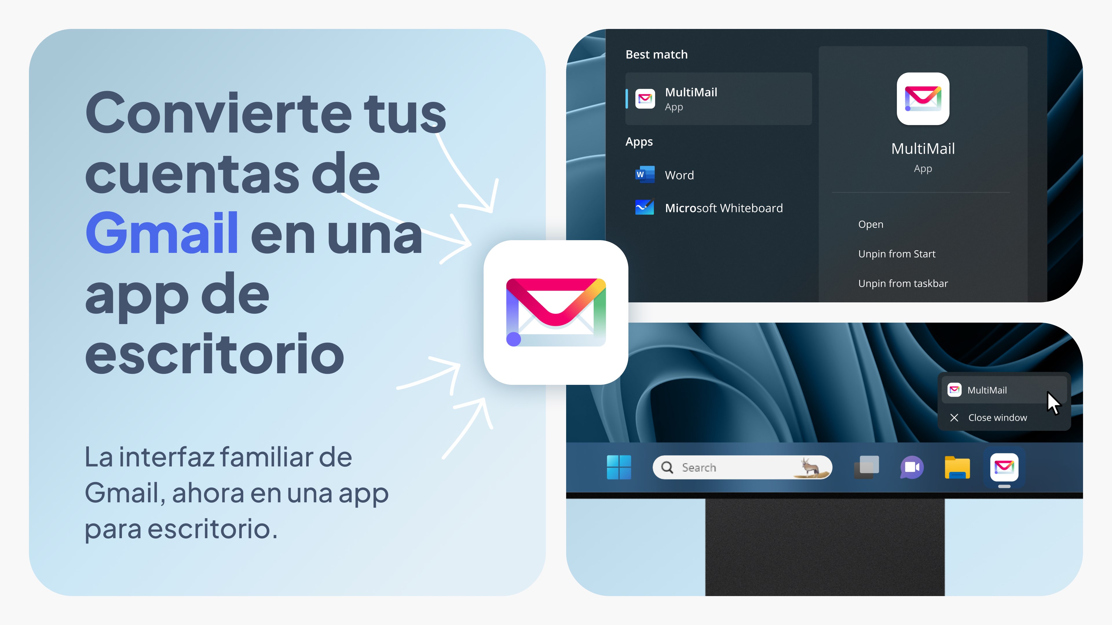 Captura de pantalla de MultiMail - Cliente de correo electrónico multi-cuenta