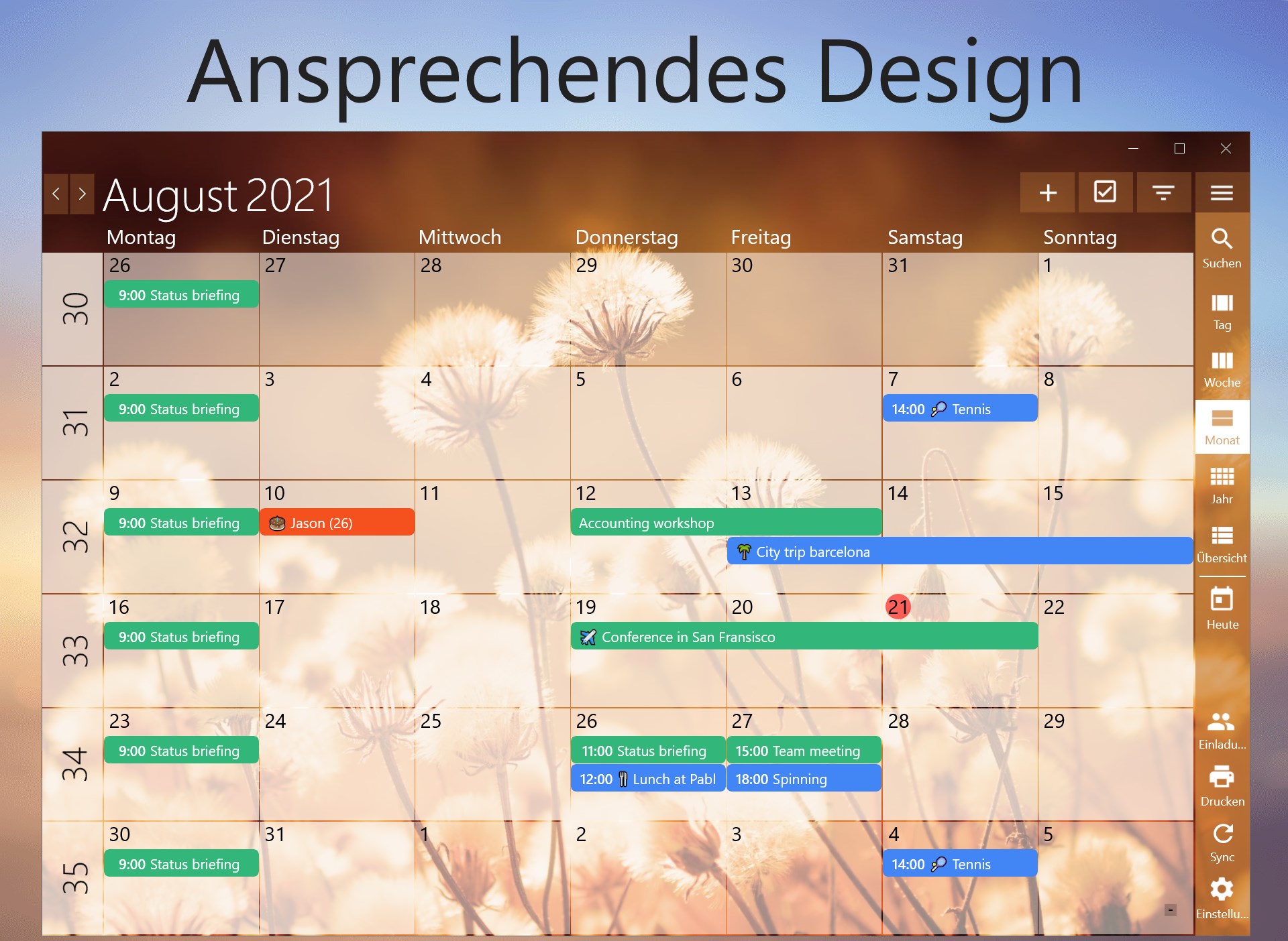 One Calendar Screenshot