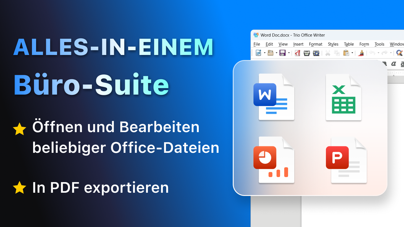 Trio Office: DOCX & XLSX Editor Screenshot