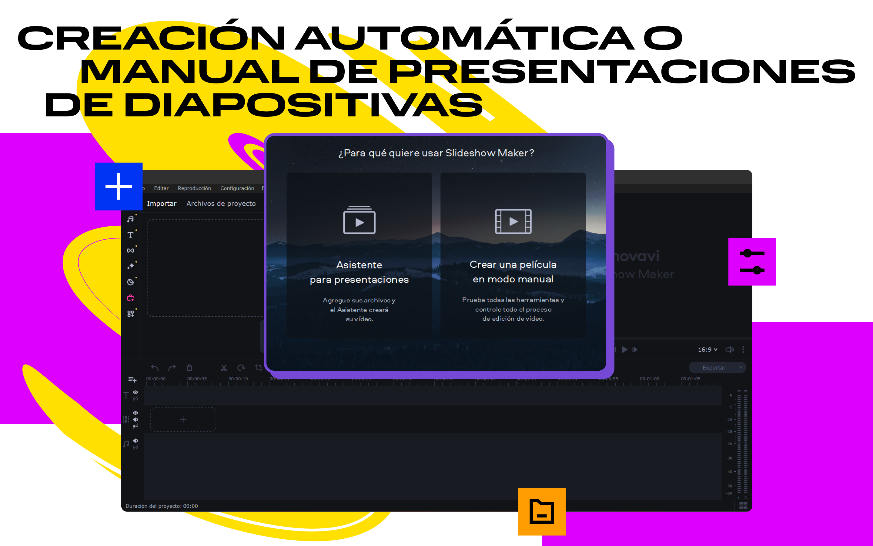 Captura de pantalla de Movavi Slideshow Maker