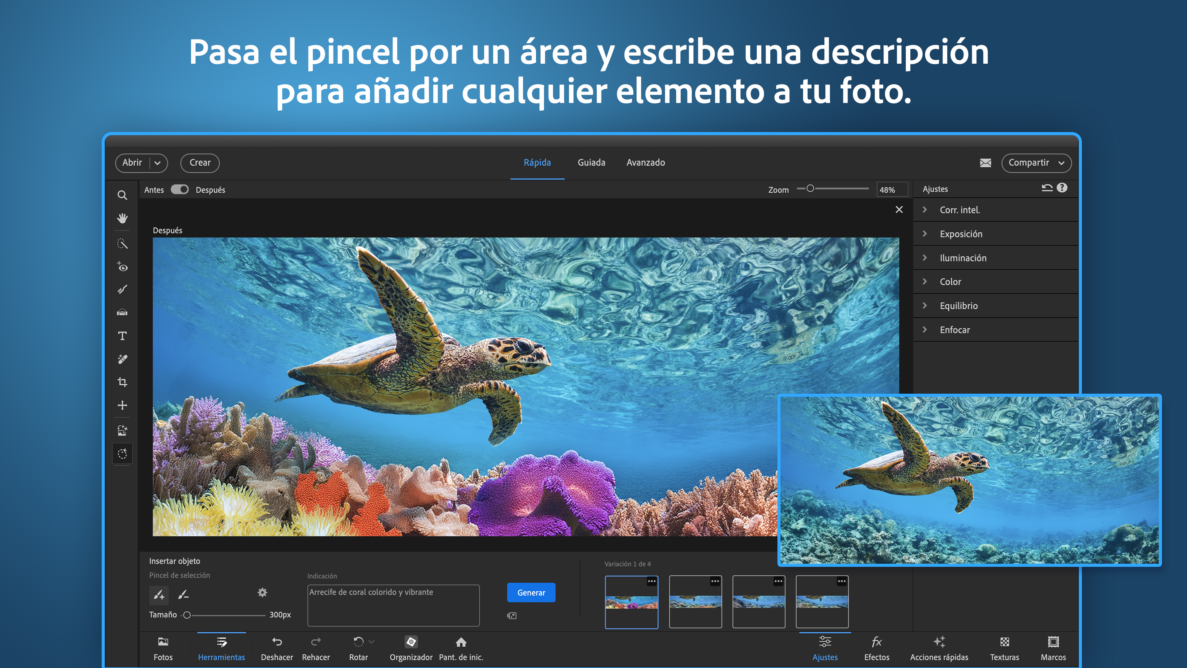 Captura de pantalla de Adobe Photoshop Elements 2026