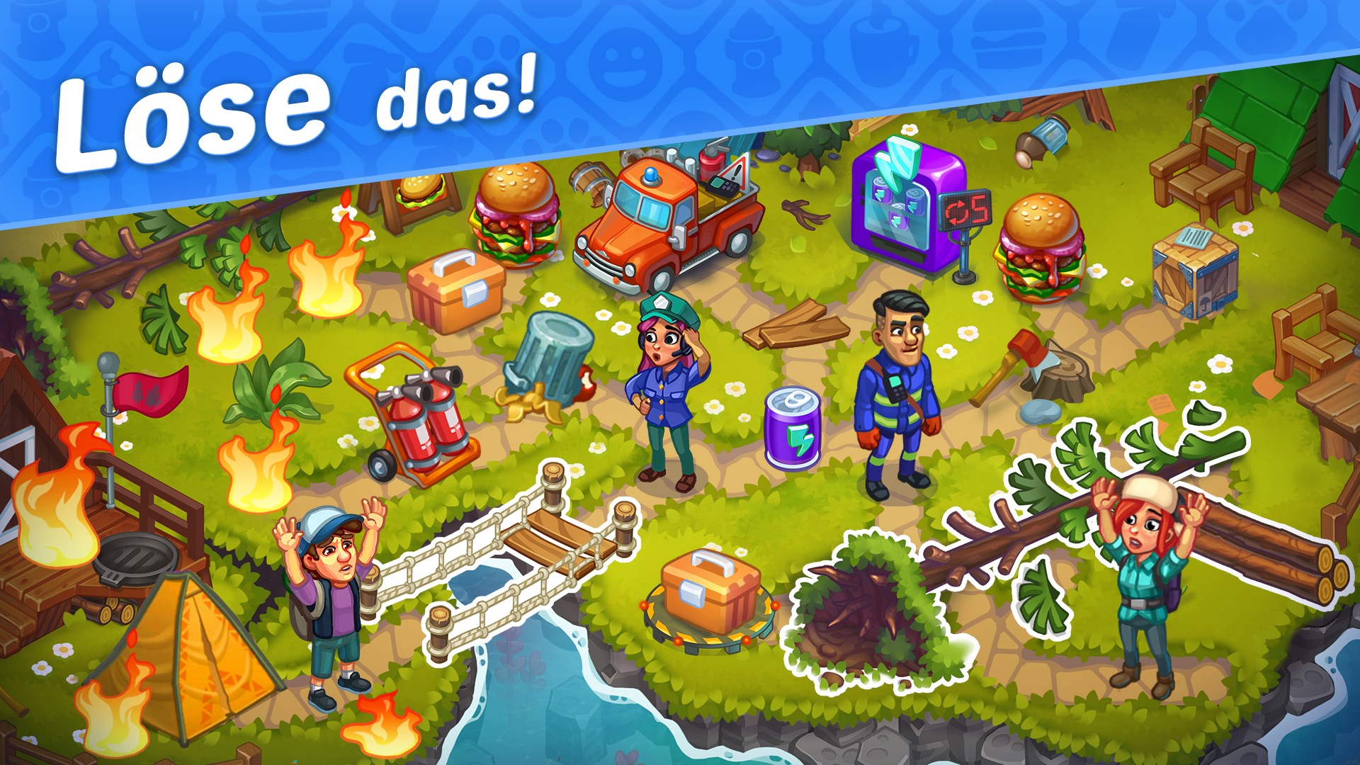 Rescue Dash Time Management Game Screenshot