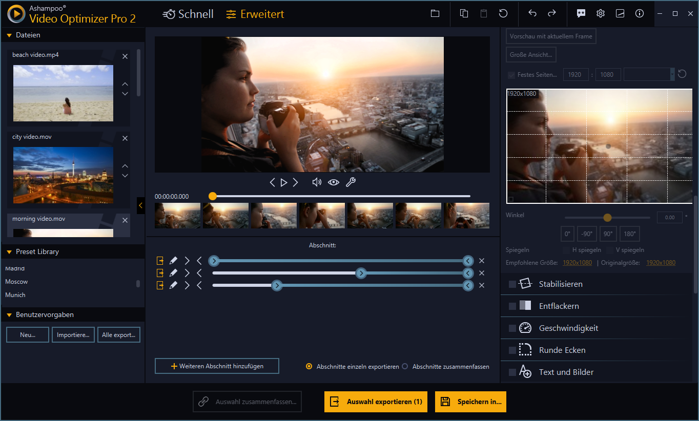 Ashampoo Video Optimizer Pro 2 Screenshot