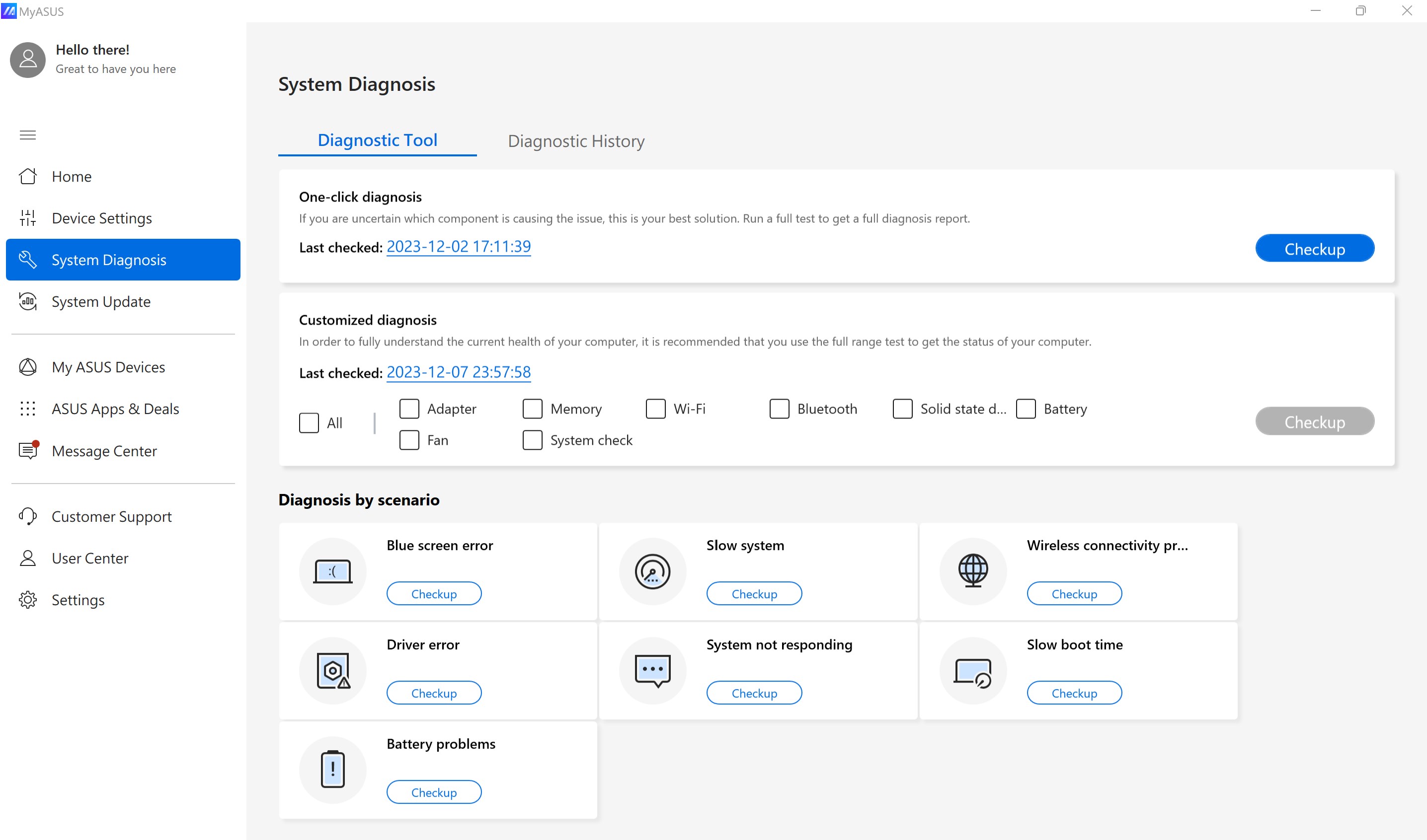 MyASUS screenshot