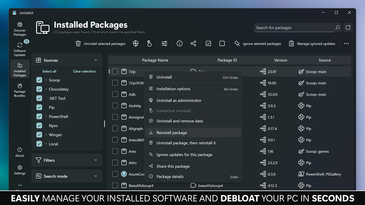 UniGetUI screenshot