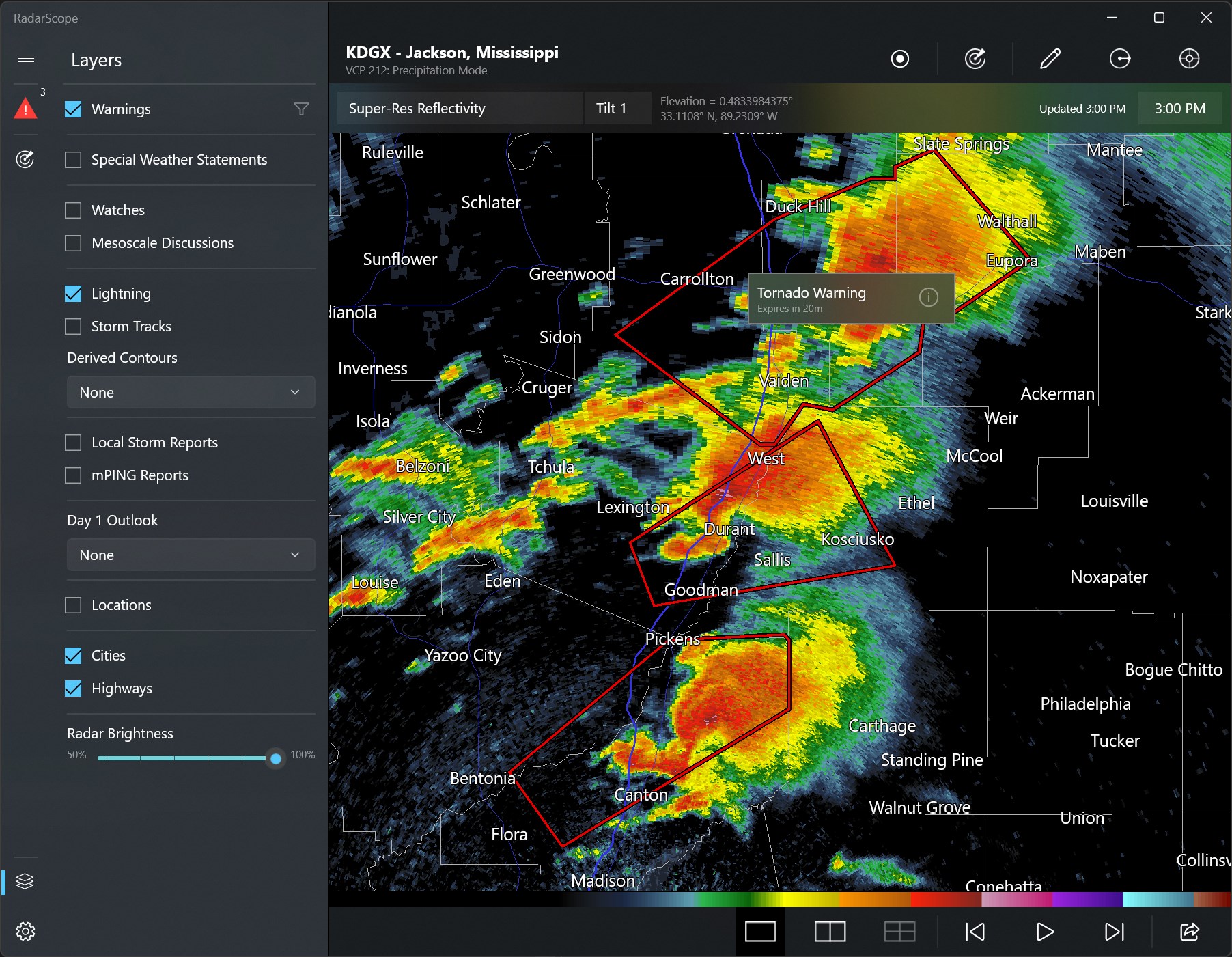 RadarScope screenshot