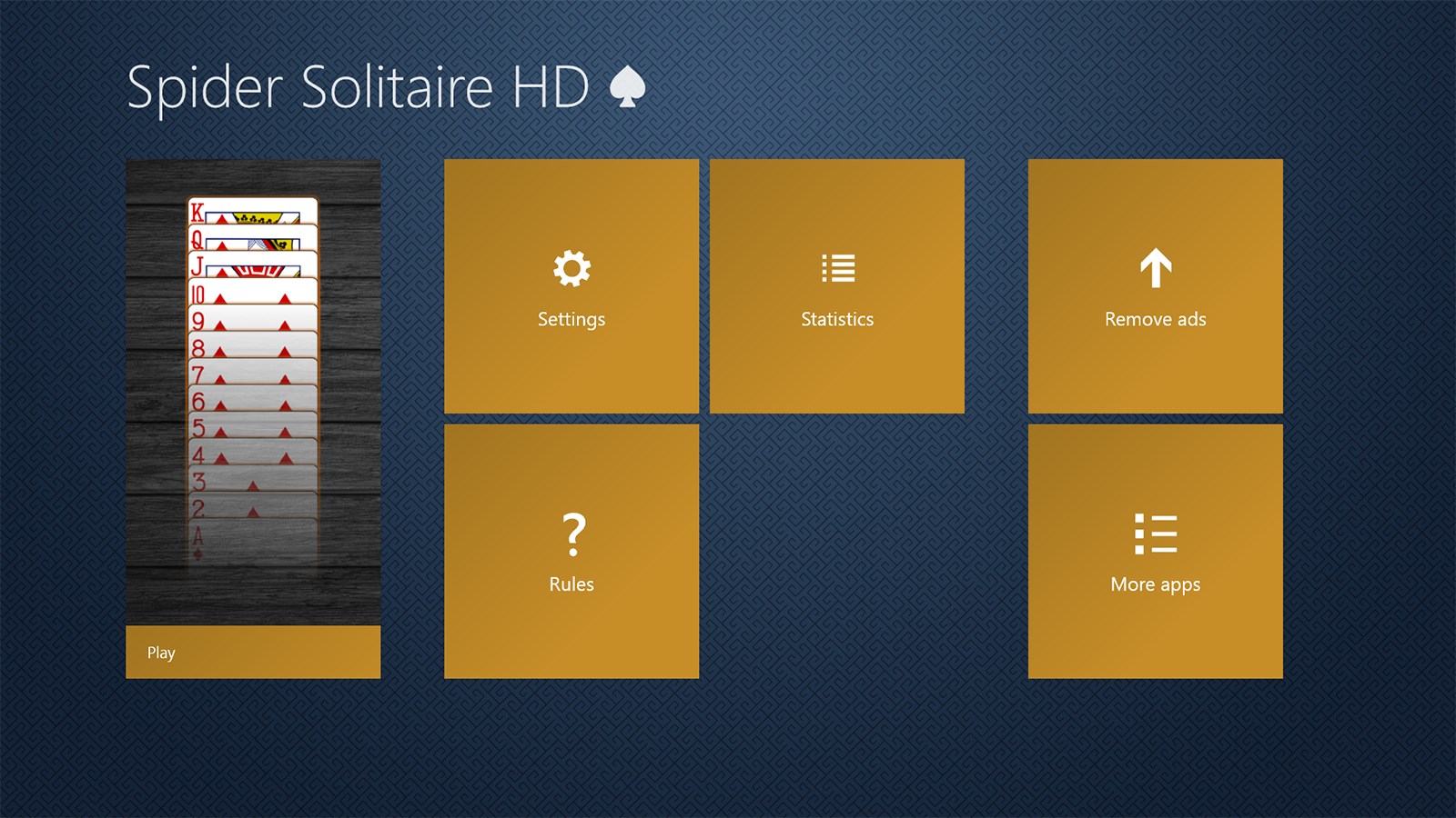 Spider Solitaire HD Free screenshot