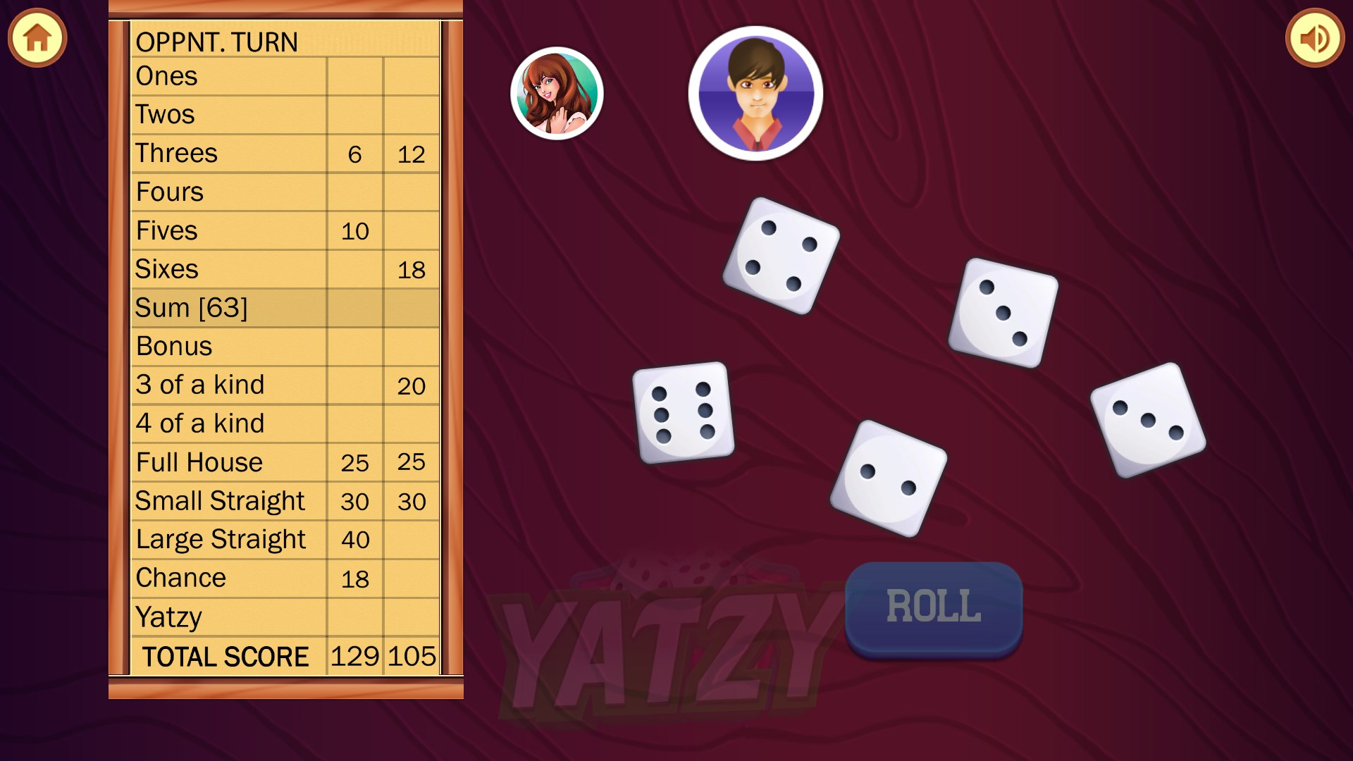 Yatzy Free Screenshot