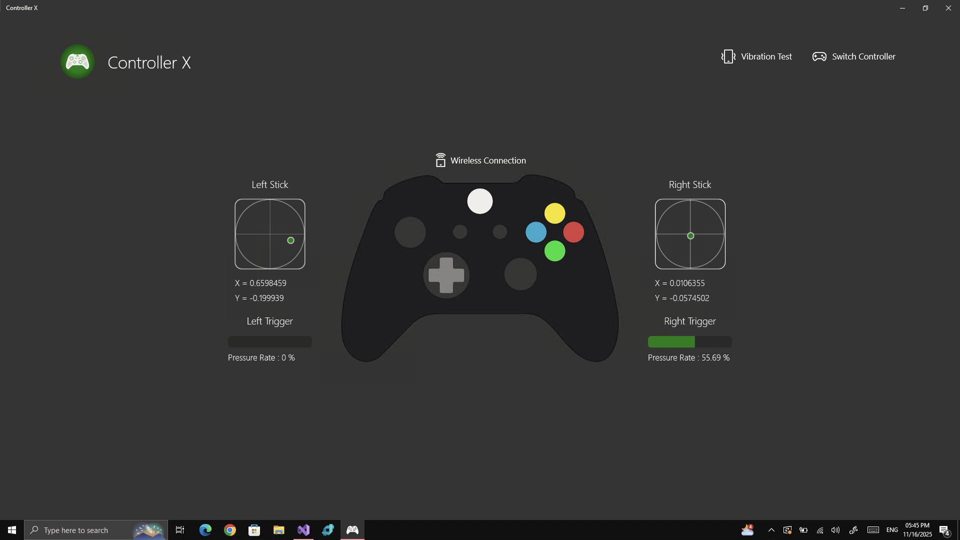 Captura de pantalla de Controller X