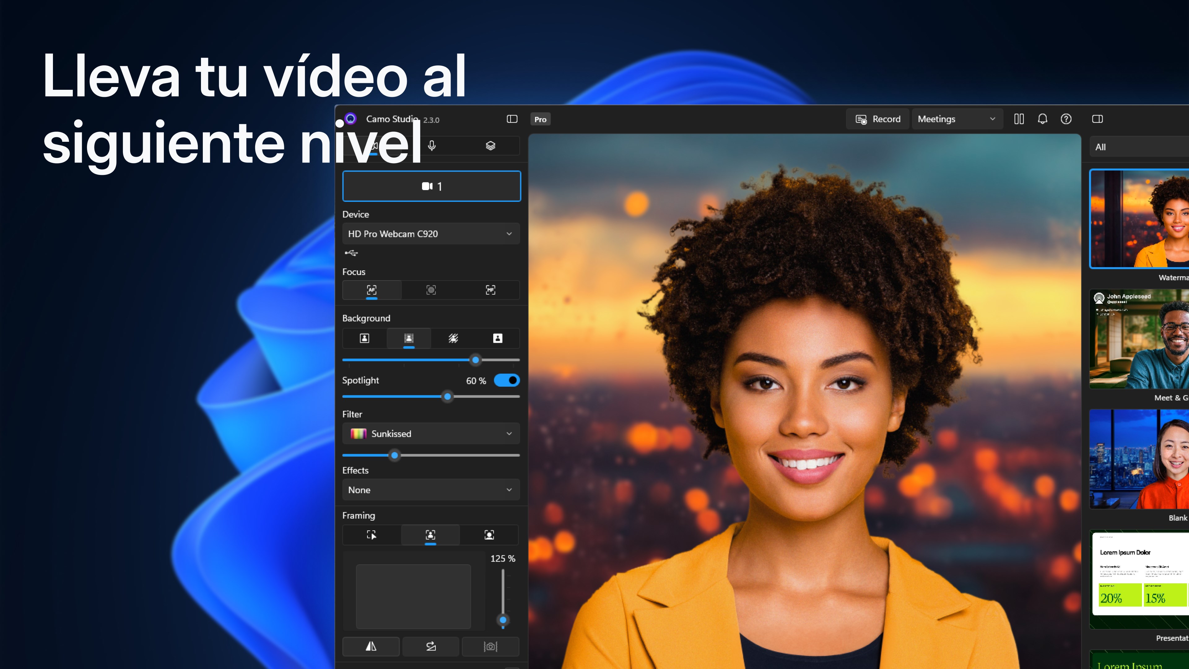 Captura de pantalla de Camo Studio