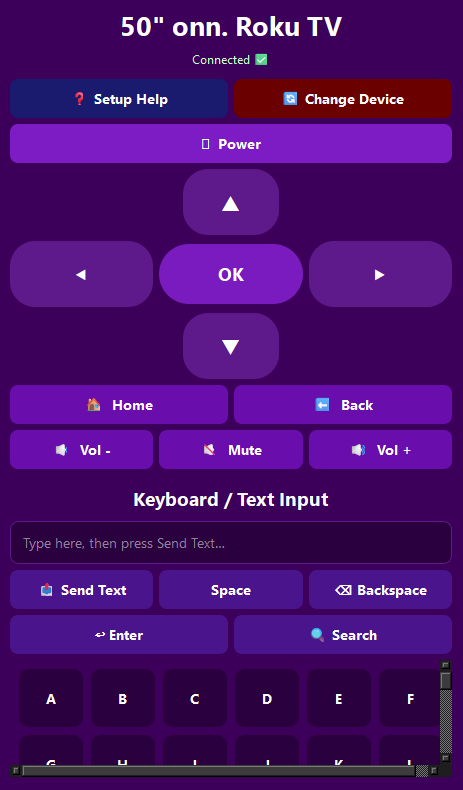 Remote Control For Roku Devices Screenshot