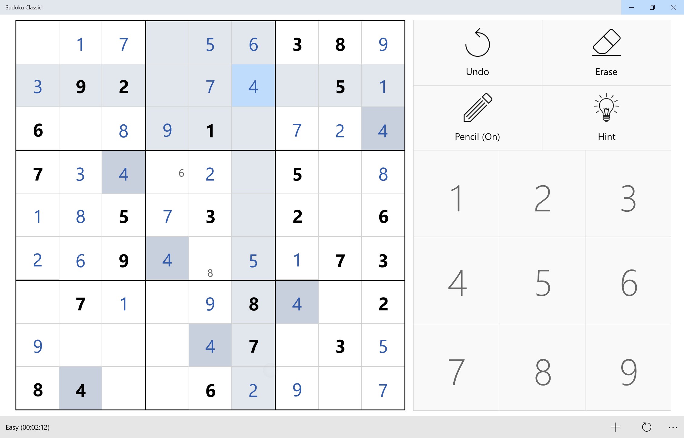 Captura de pantalla de Sudoku Classic!