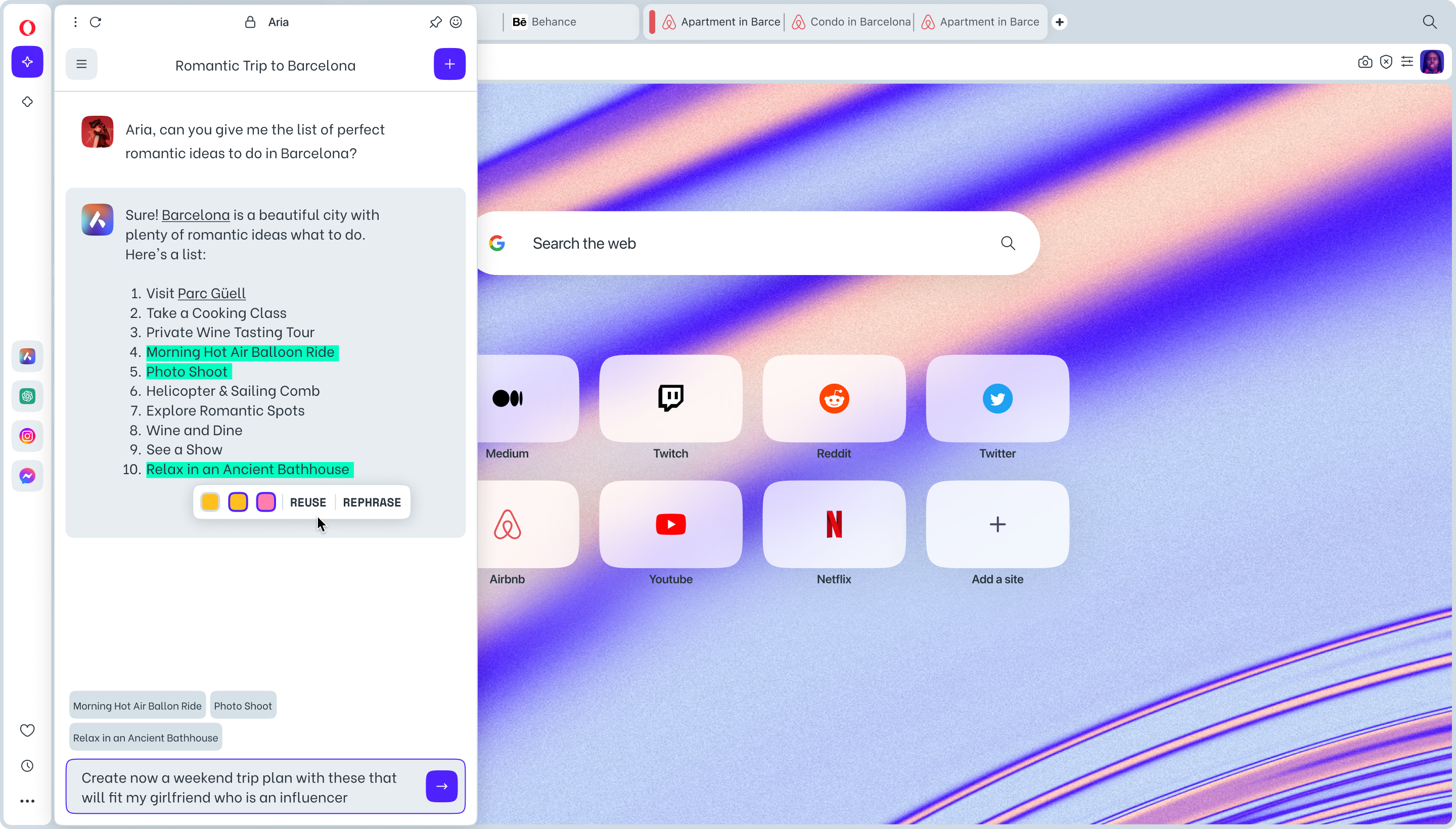 Opera Browser screenshot