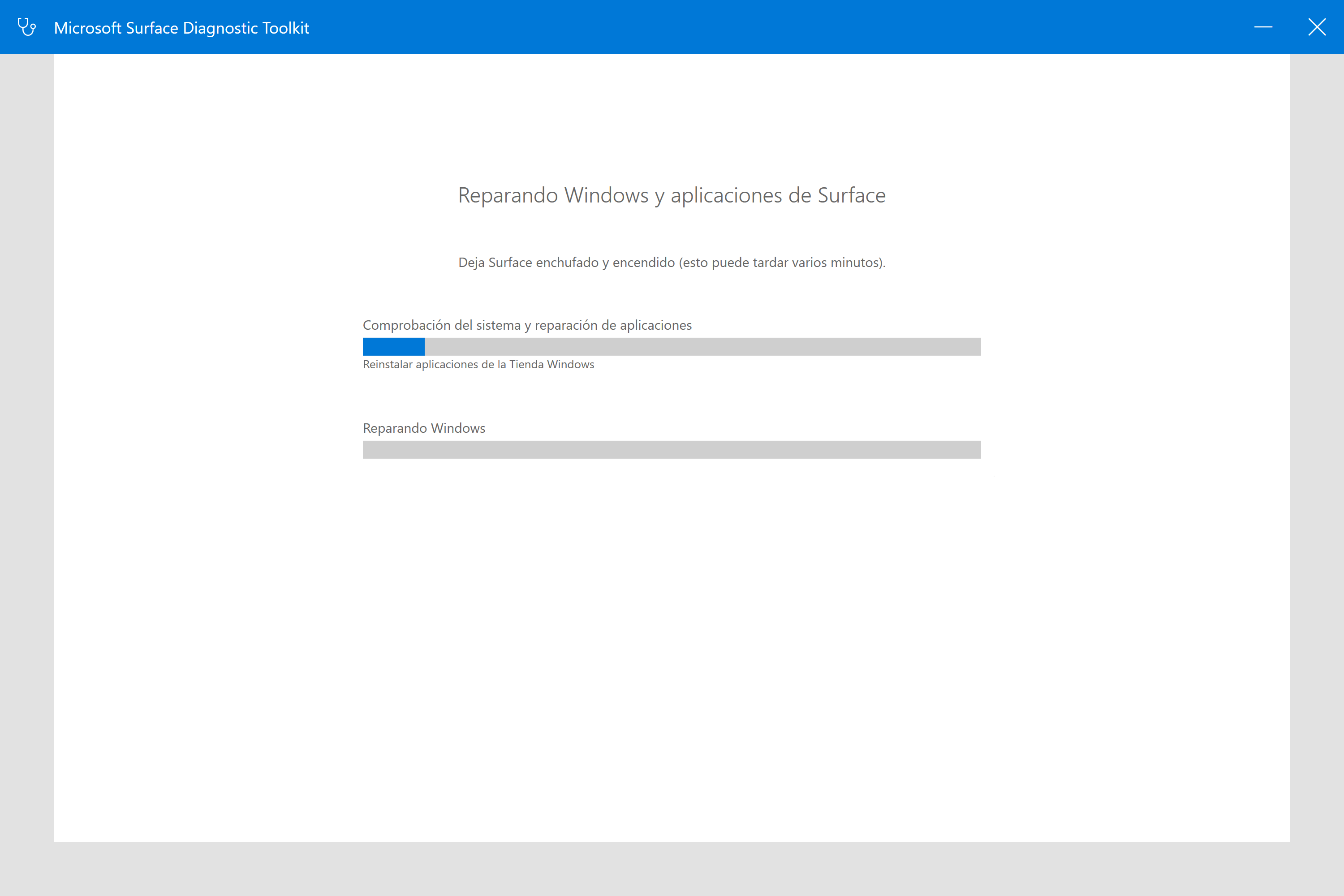 Captura de pantalla de Kit de herramientas de diagnóstico de Surface