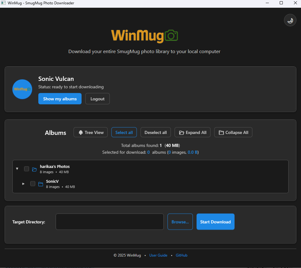 Captura de pantalla de WinMug