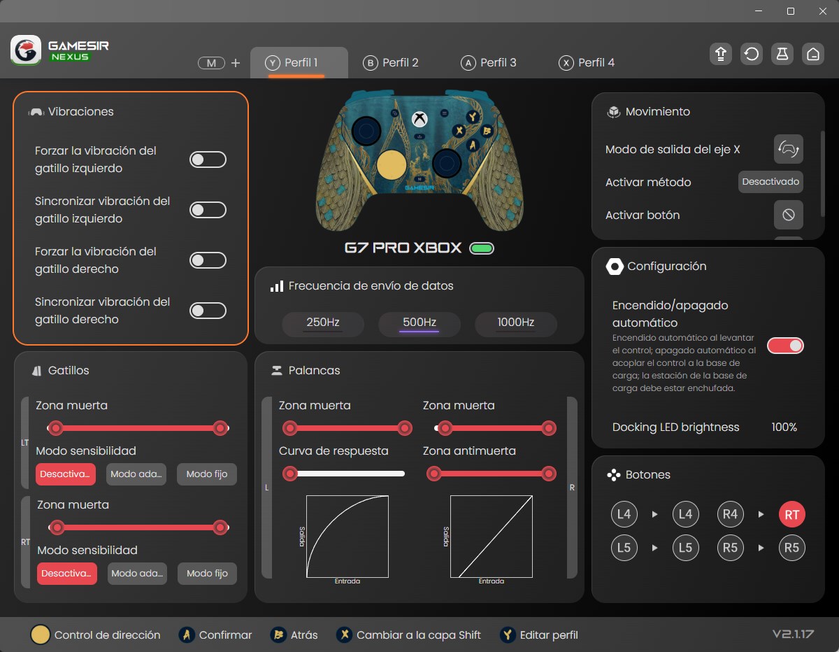 Captura de pantalla de GameSir Nexus