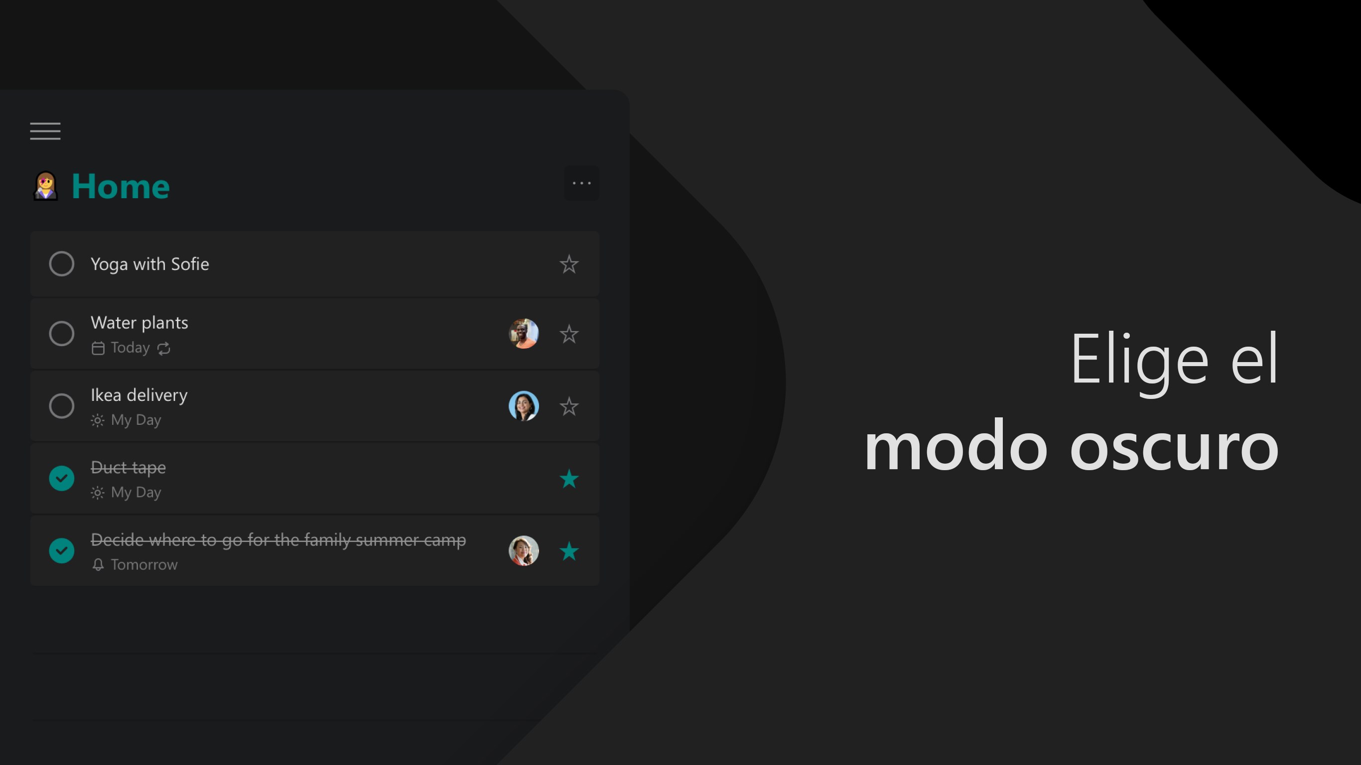 Captura de pantalla de Microsoft To Do: Lists, Tasks & Reminders
