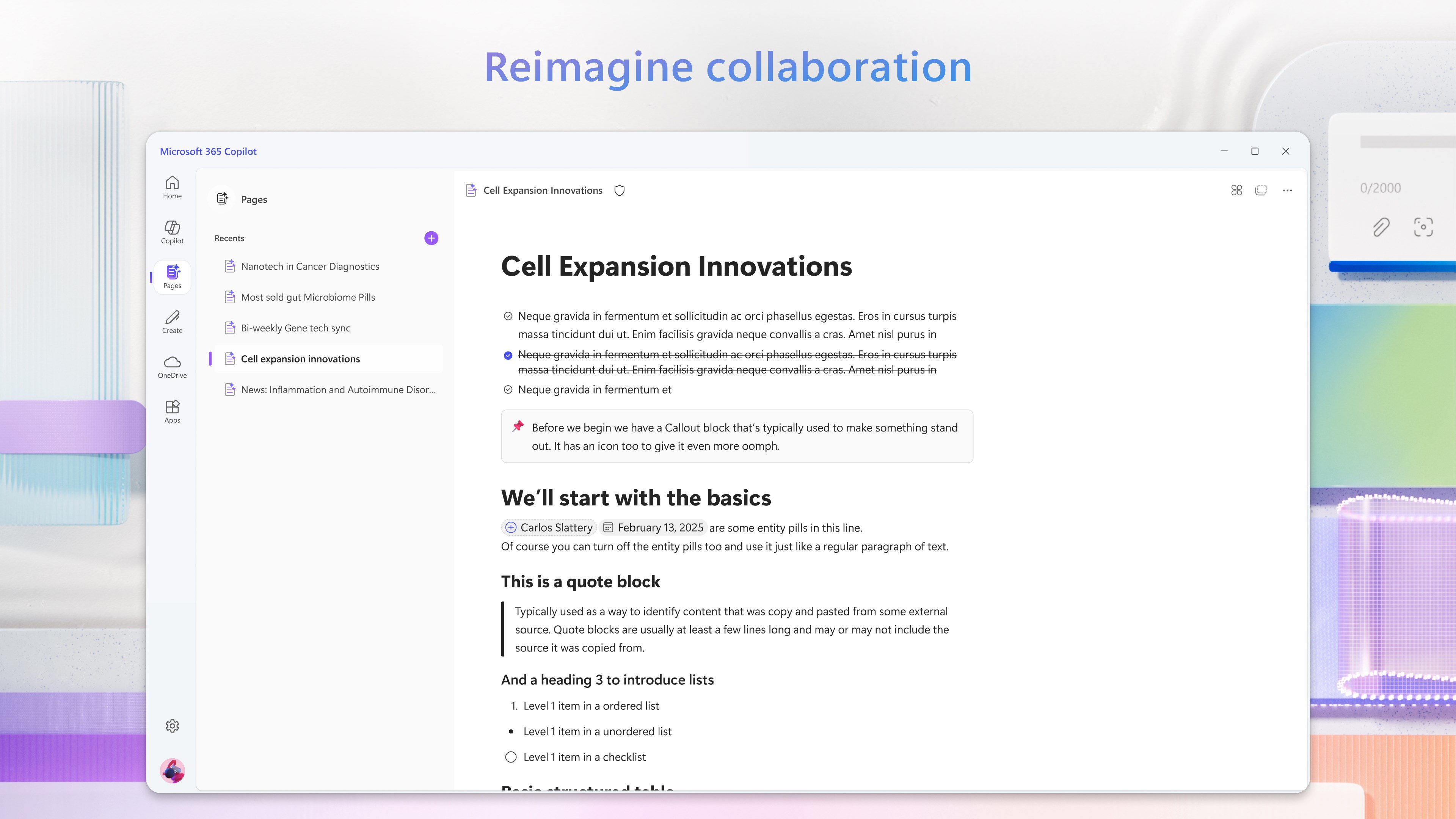 Microsoft 365 Copilot Screenshot