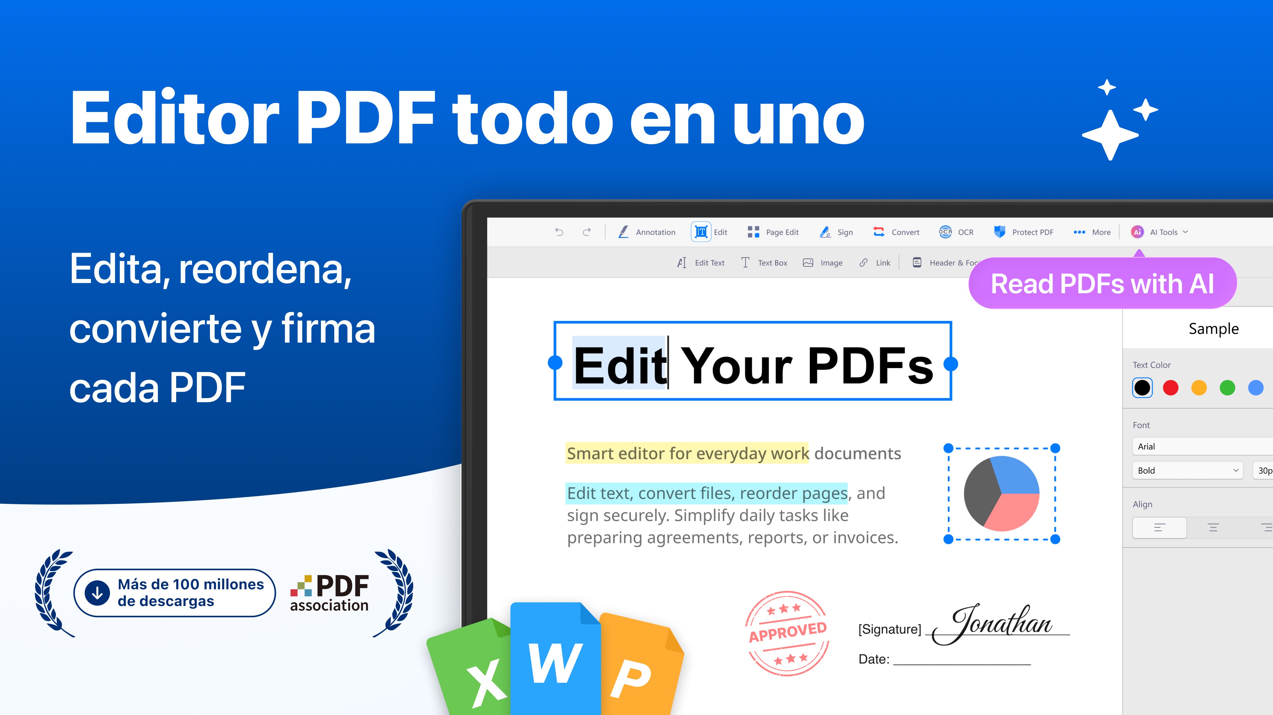 Captura de pantalla de PDF Reader - Editar y Convertir PDF