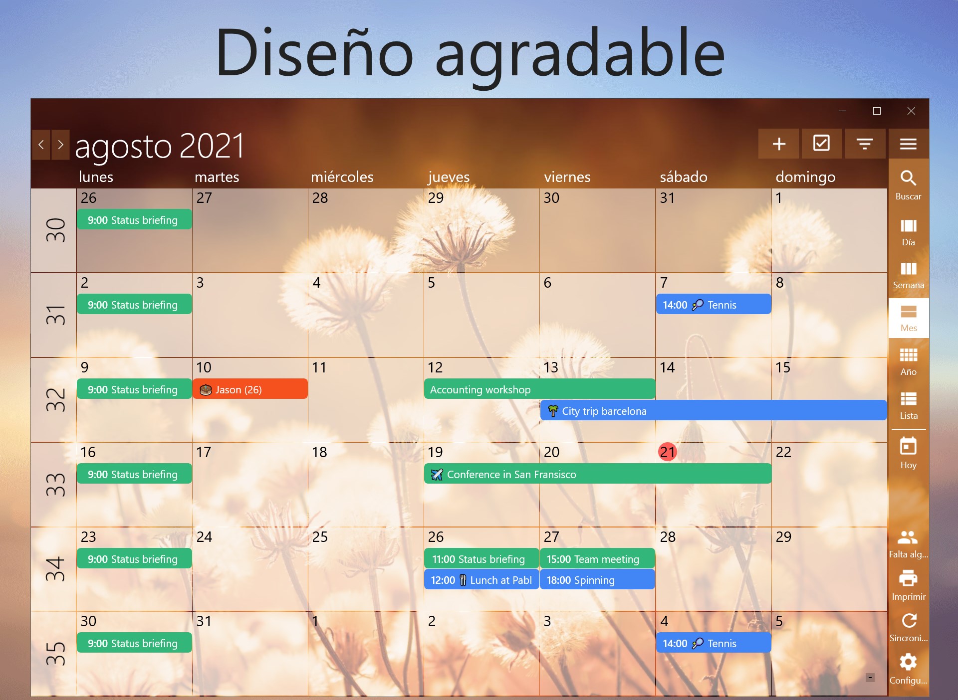 Captura de pantalla de One Calendar