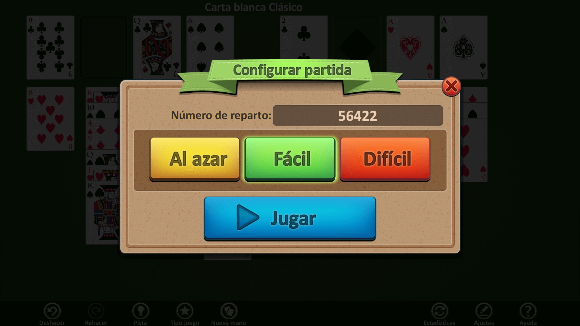 Captura de pantalla de Carta Blanca