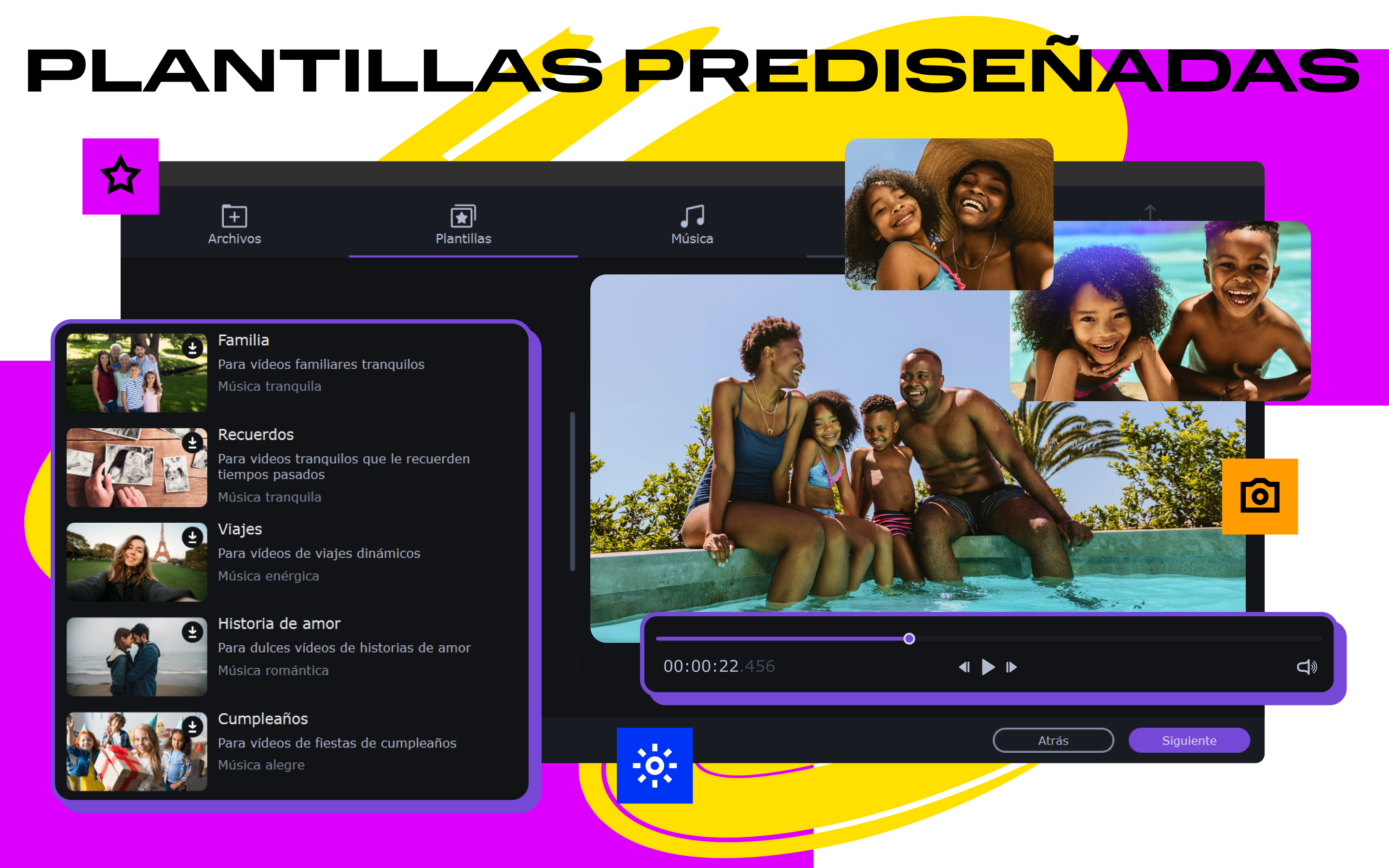 Captura de pantalla de Movavi Slideshow Maker