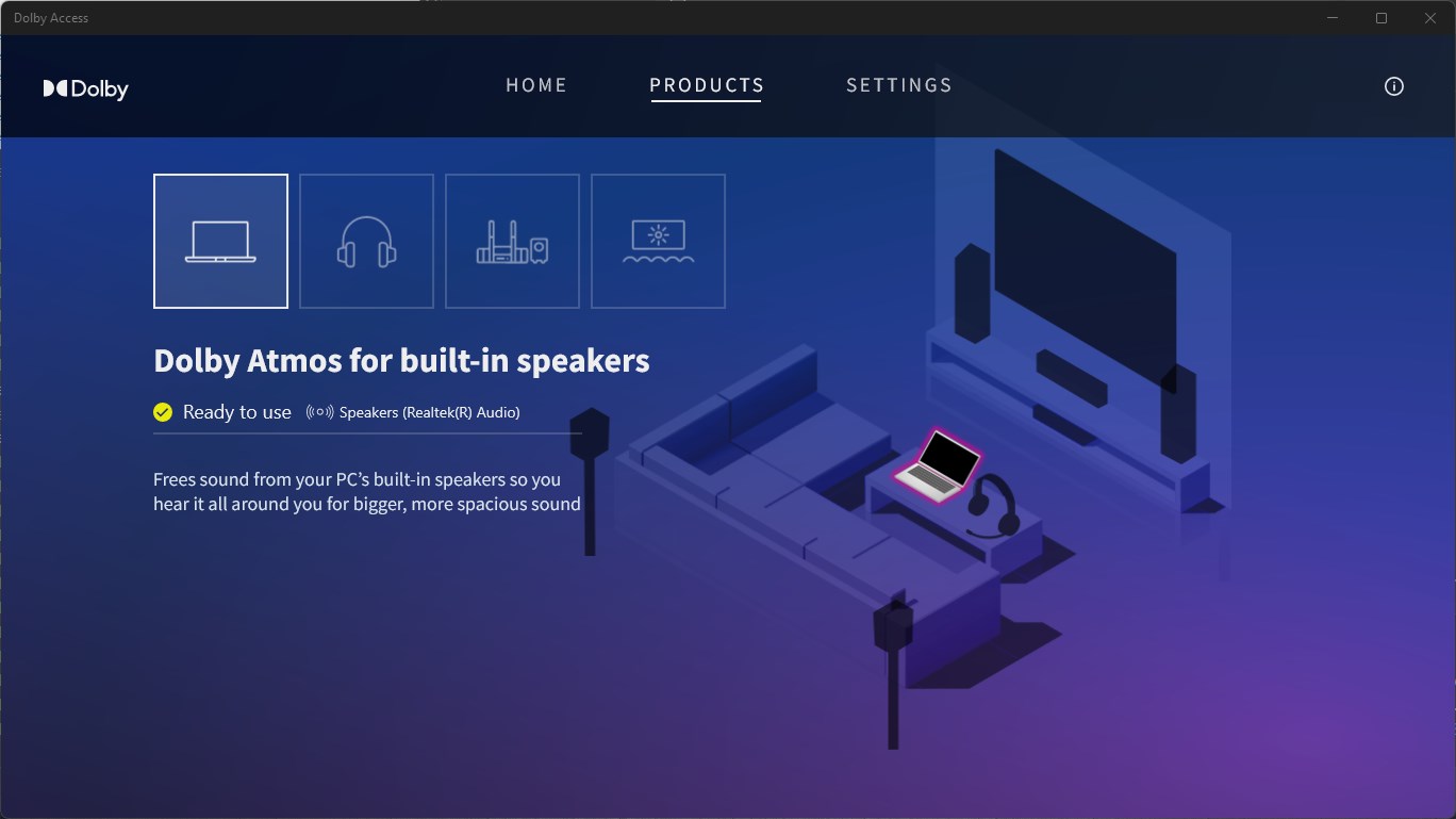 Dolby Access screenshot