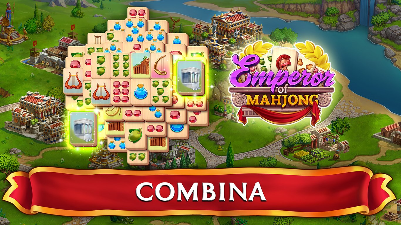 Captura de pantalla de Emperor of Mahjong: Une fichas, restaura la ciudad