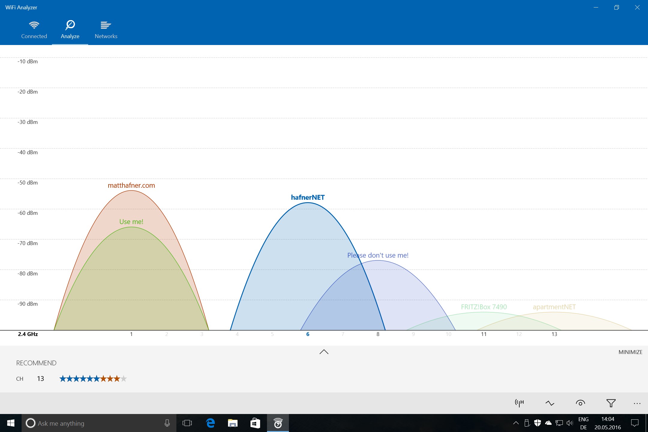 WiFi Analyzer screenshot