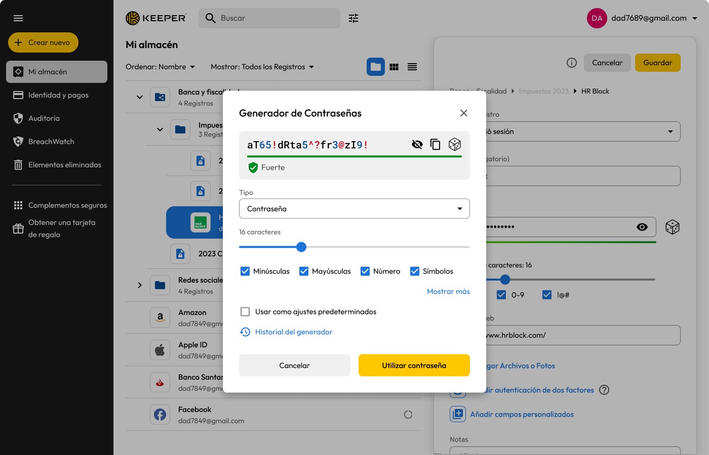 Captura de pantalla de Keeper® Gestor de Contraseñas