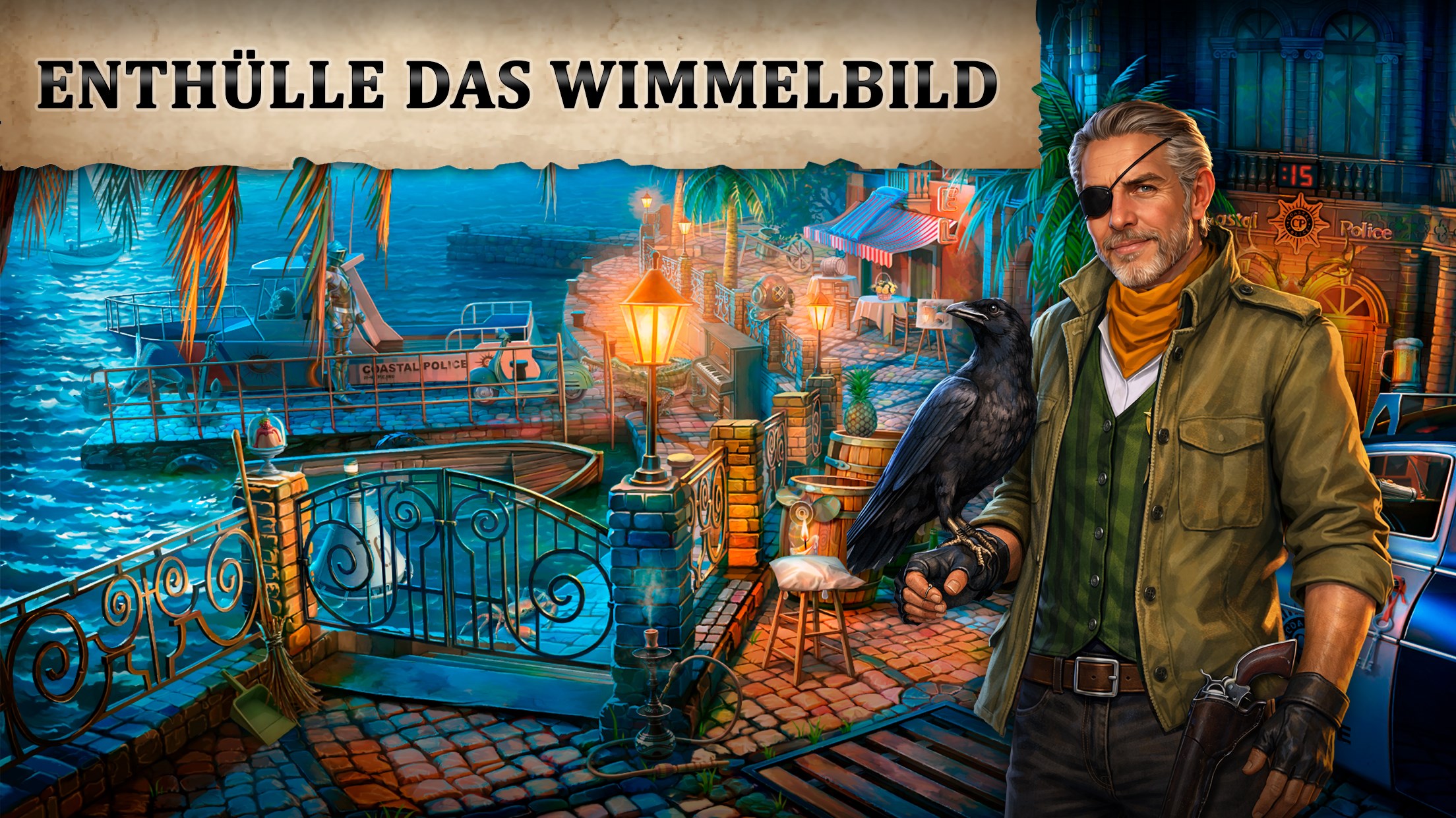 Wimmelbildspiele abenteuer: Coastal Hill - Such Objekte online Screenshot