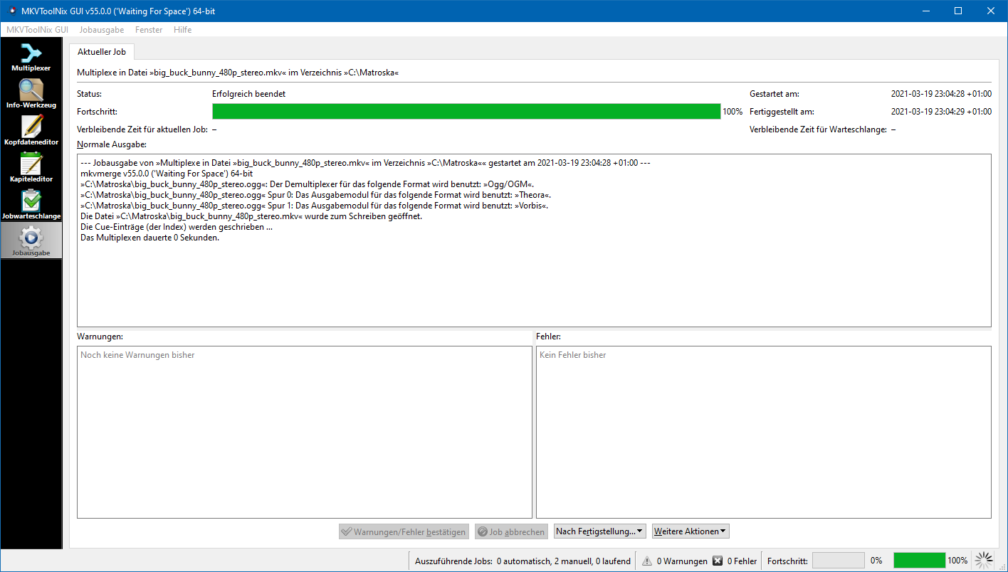 MKVToolNix Screenshot