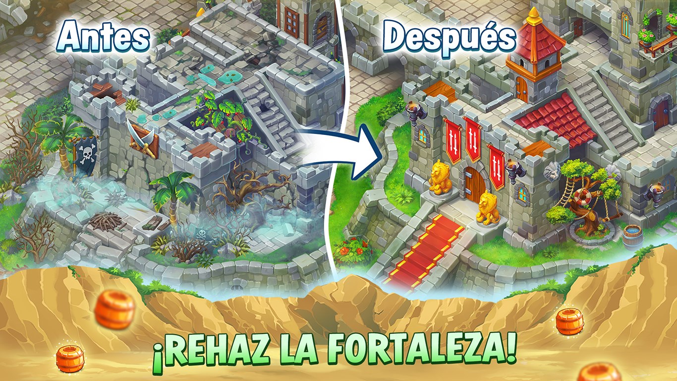 Captura de pantalla de Pirates & Pearls: Combina, construye y diseña