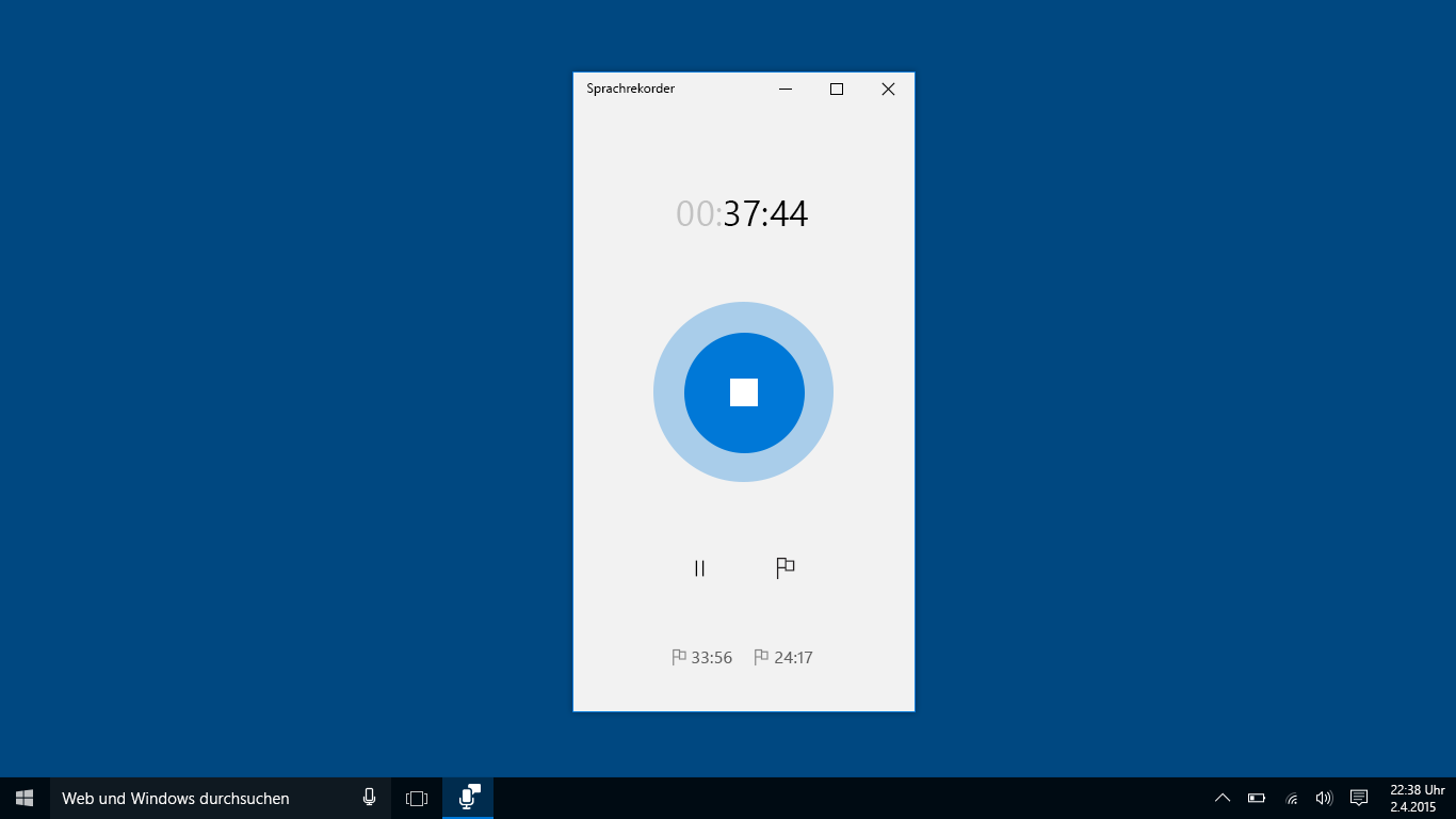 Windows-Sprachrekorder Screenshot