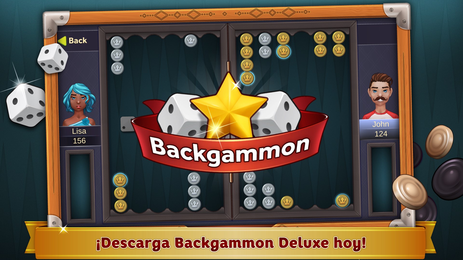 Captura de pantalla de Backgammon Deluxe