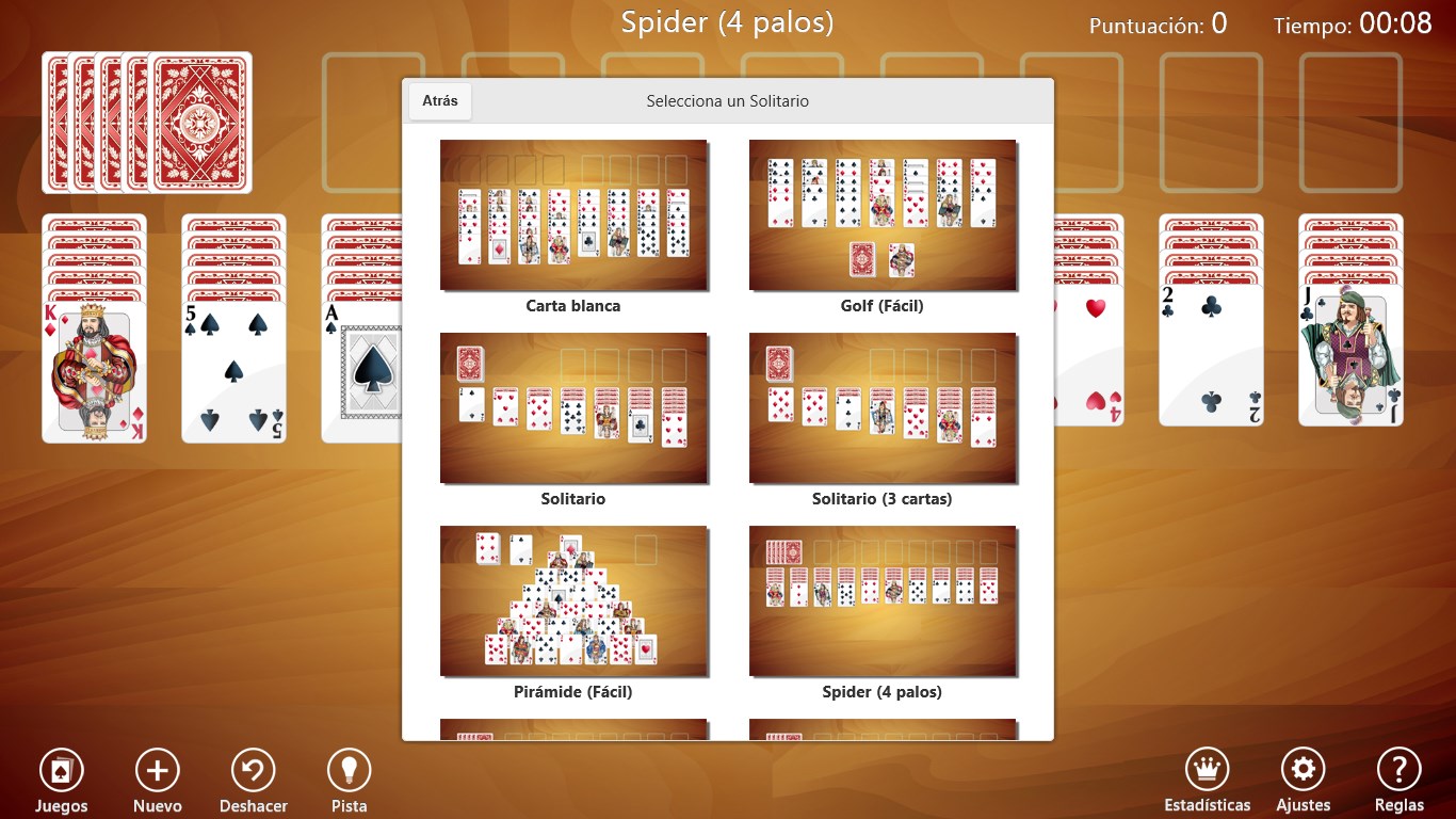 Captura de pantalla de Solitarios Cartas