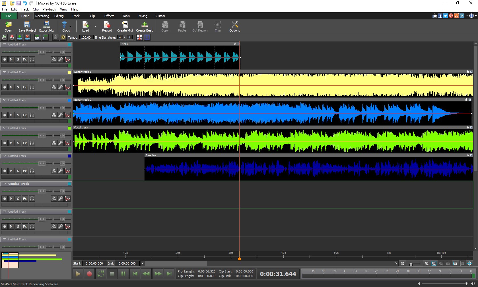 MixPad screenshot
