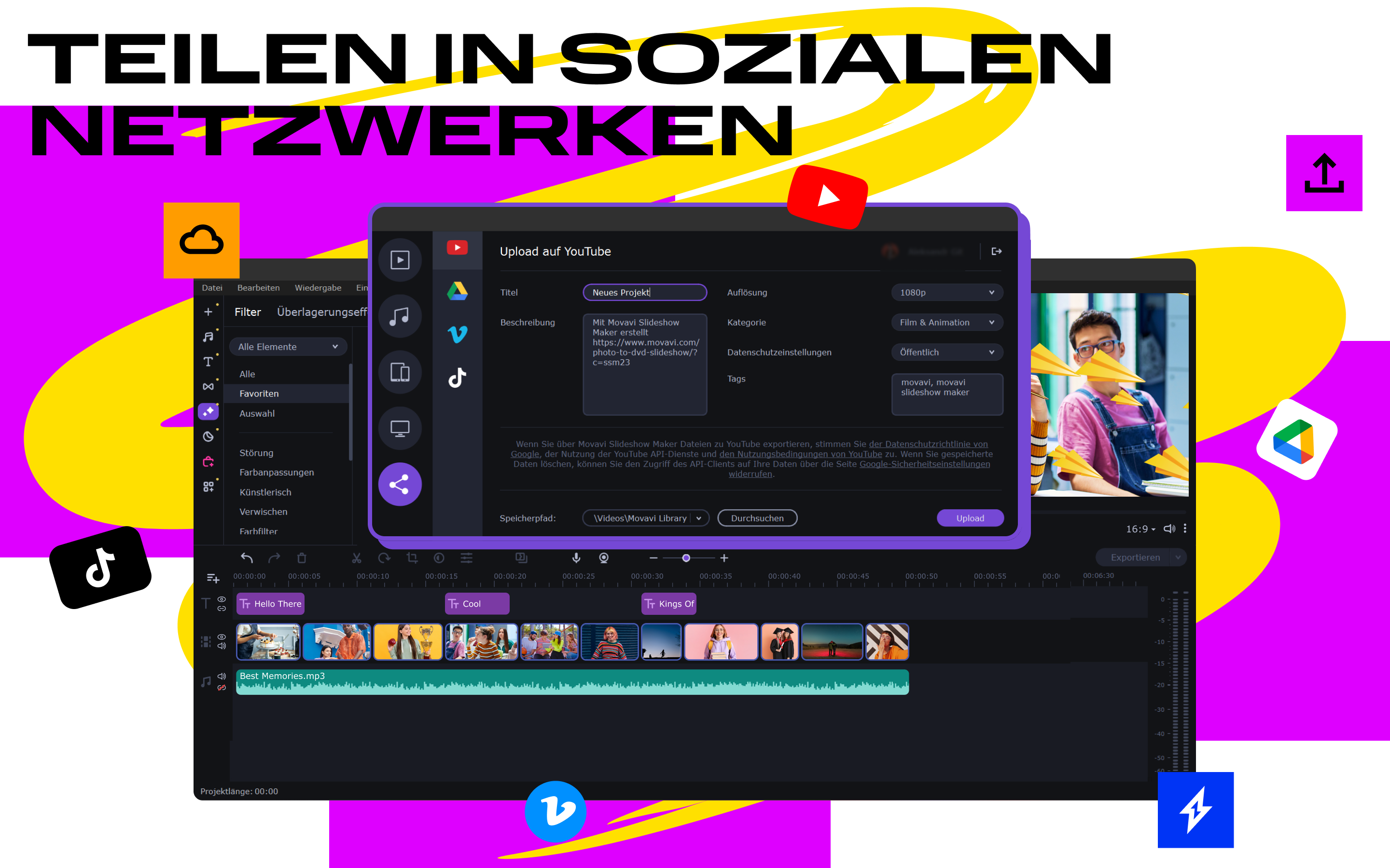 Movavi Slideshow Maker Screenshot