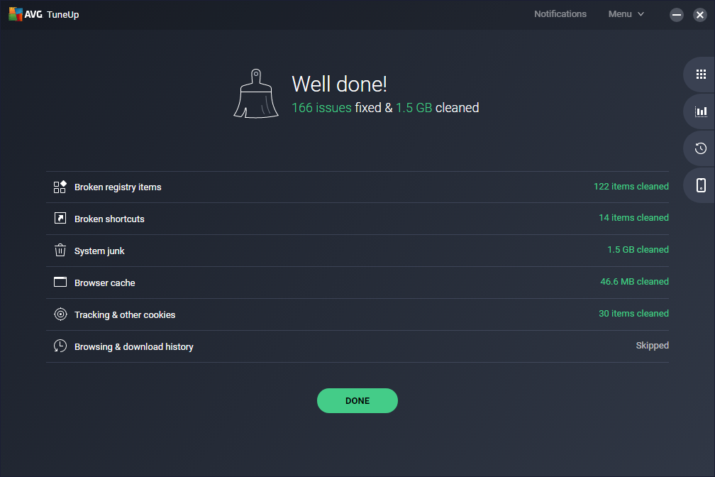 AVG TuneUp screenshot