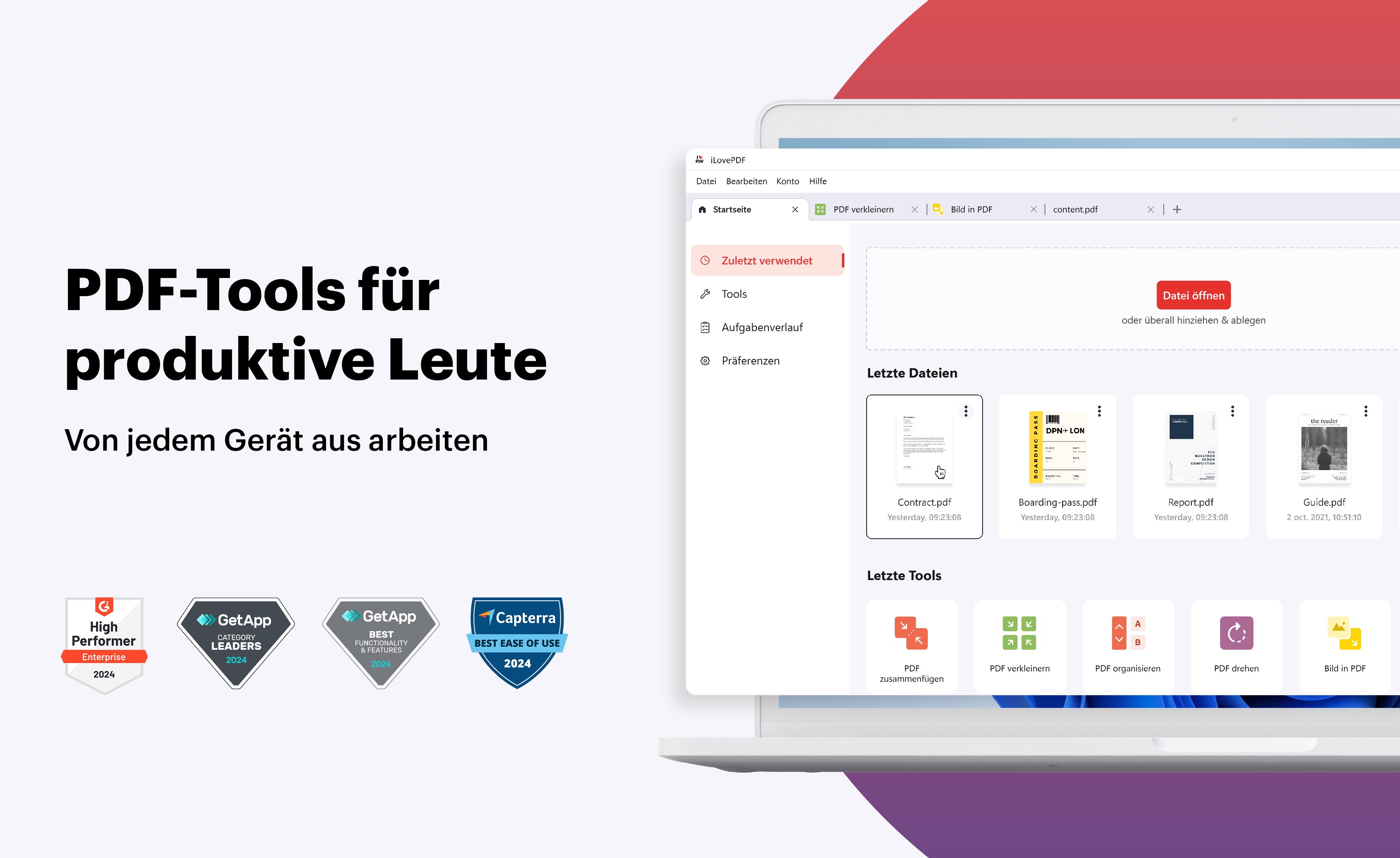 iLovePDF: PDF-Reader und -Editor Screenshot