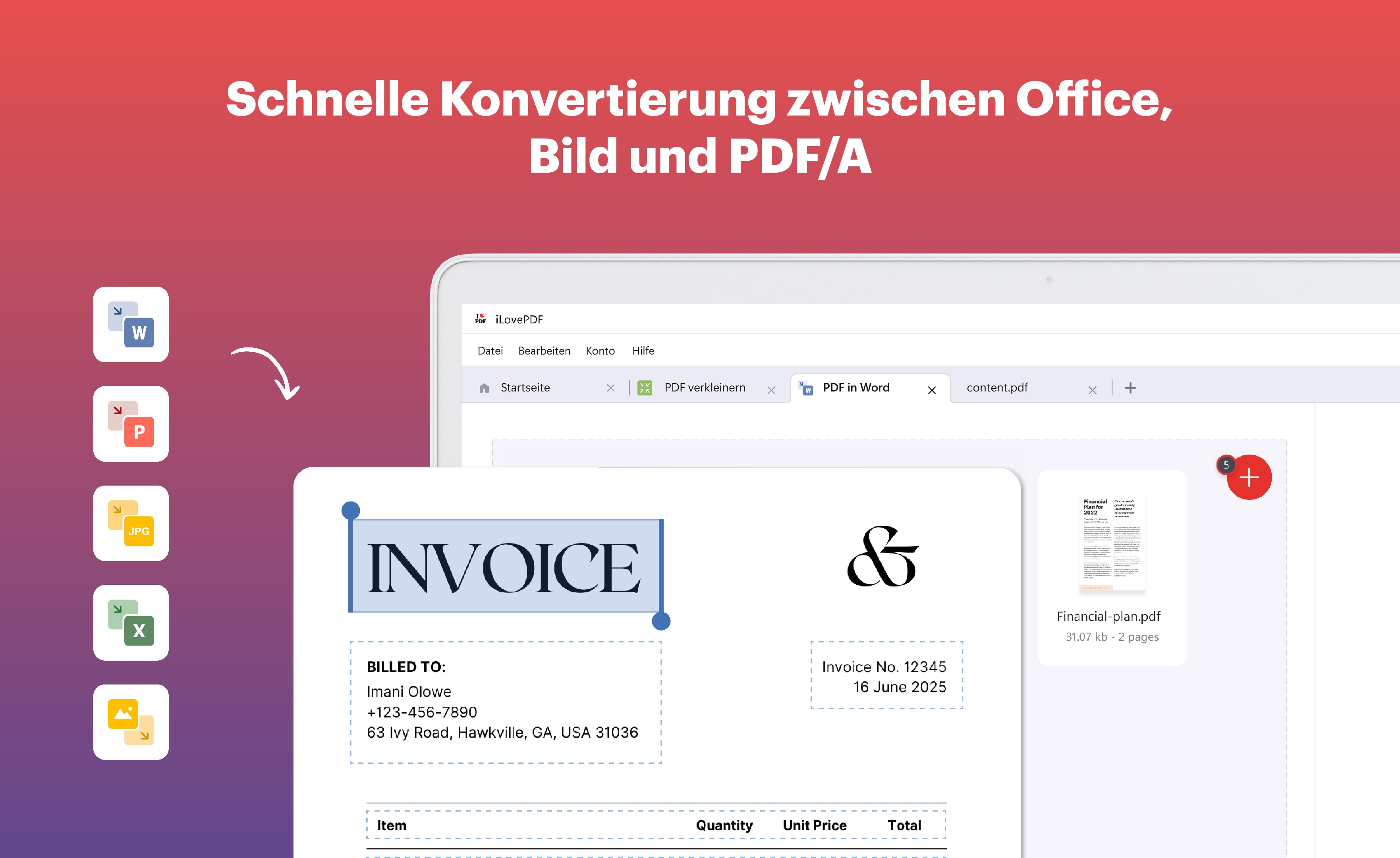 iLovePDF: PDF-Reader und -Editor Screenshot