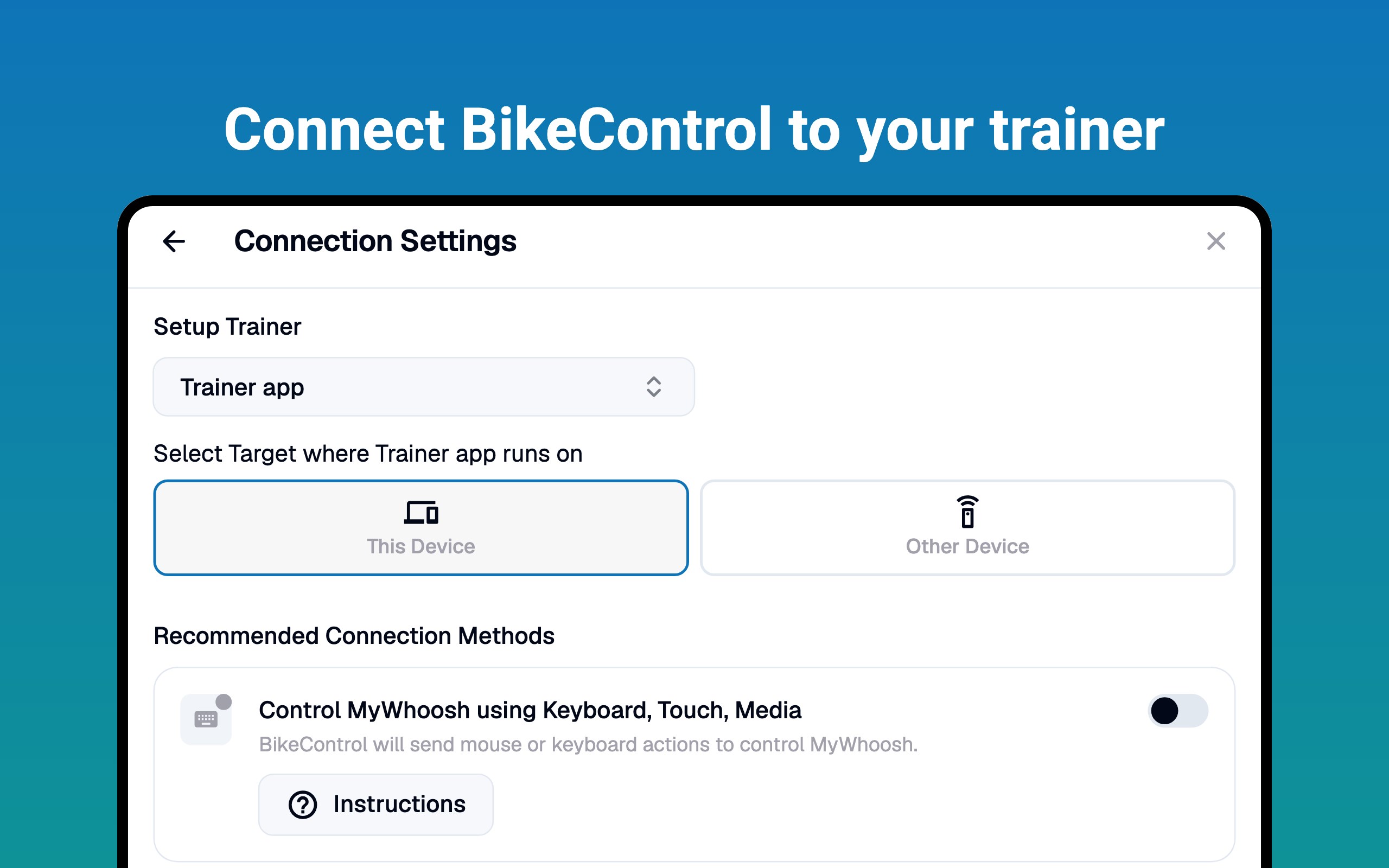 Captura de pantalla de BikeControl