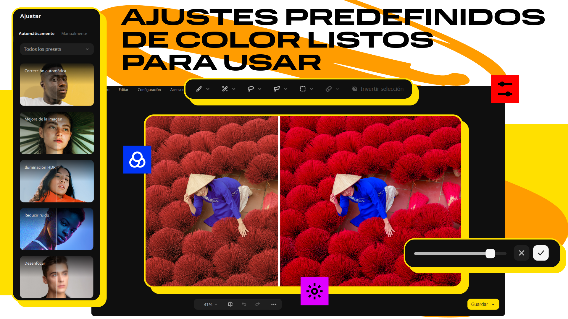 Captura de pantalla de Movavi Photo Editor