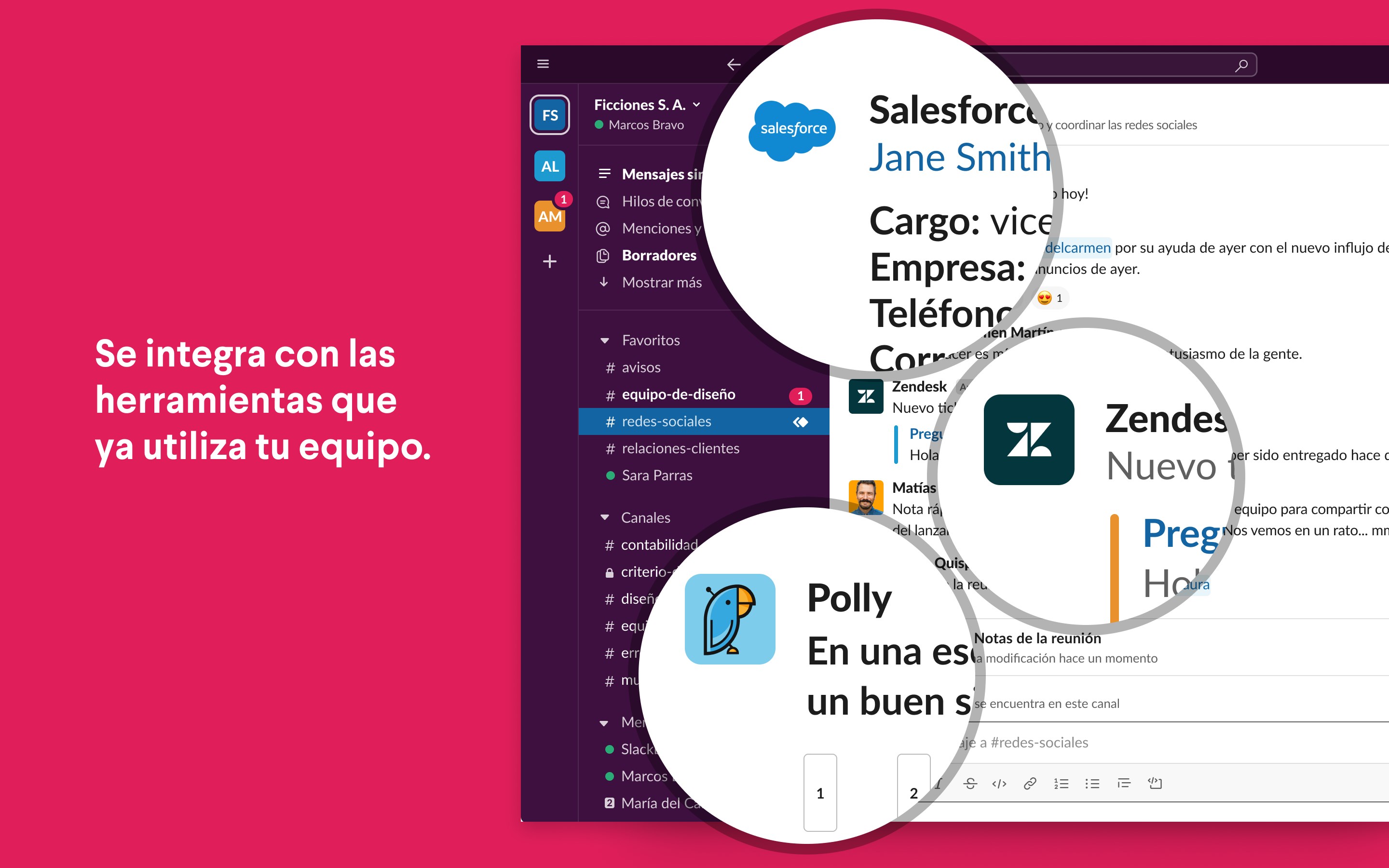 Captura de pantalla de Slack