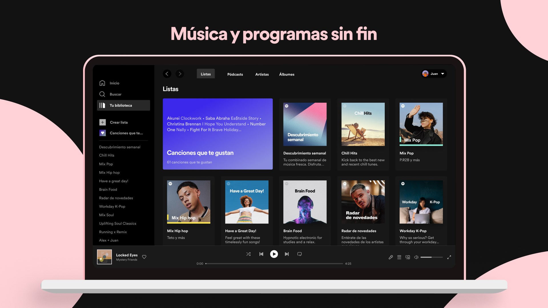 Captura de pantalla de Spotify: música y pódcasts