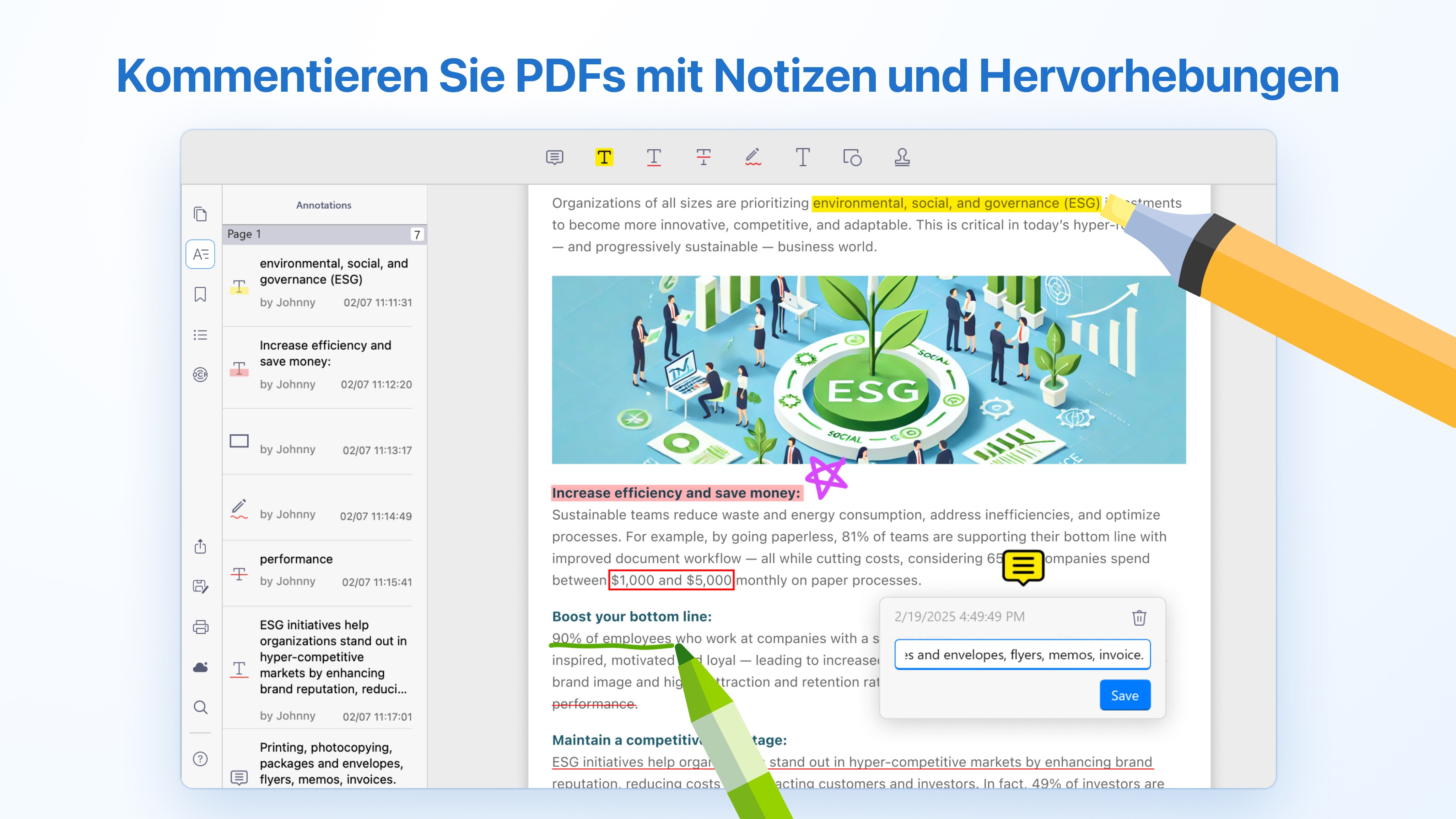 PDF Reader - PDF-Dateien bearbeiten Screenshot