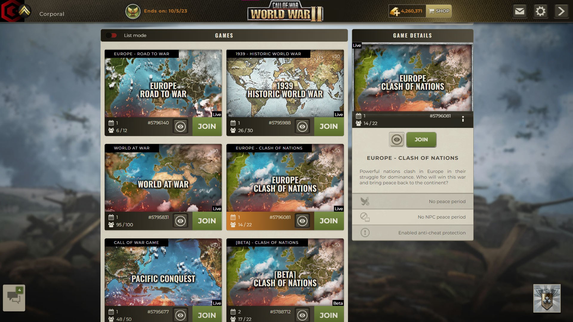 Call of War screenshot