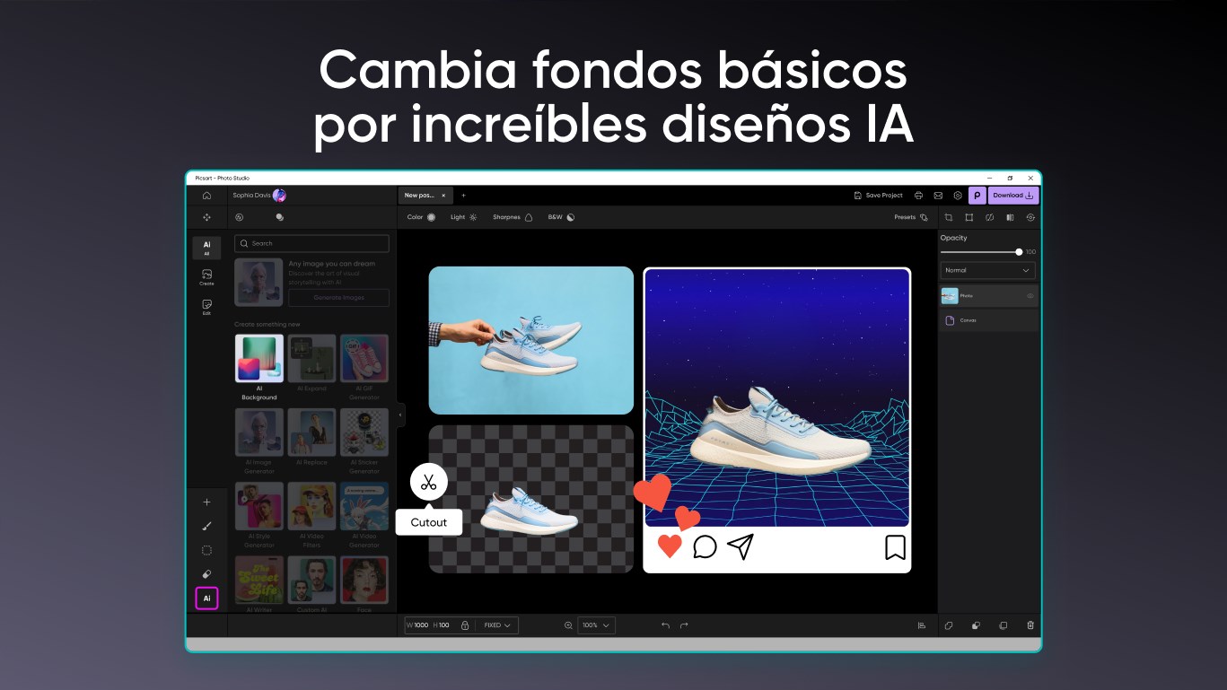 Captura de pantalla de Picsart AI Photo Editor