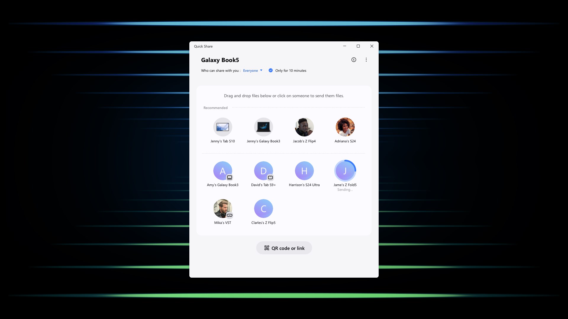 Captura de pantalla de Quick Share