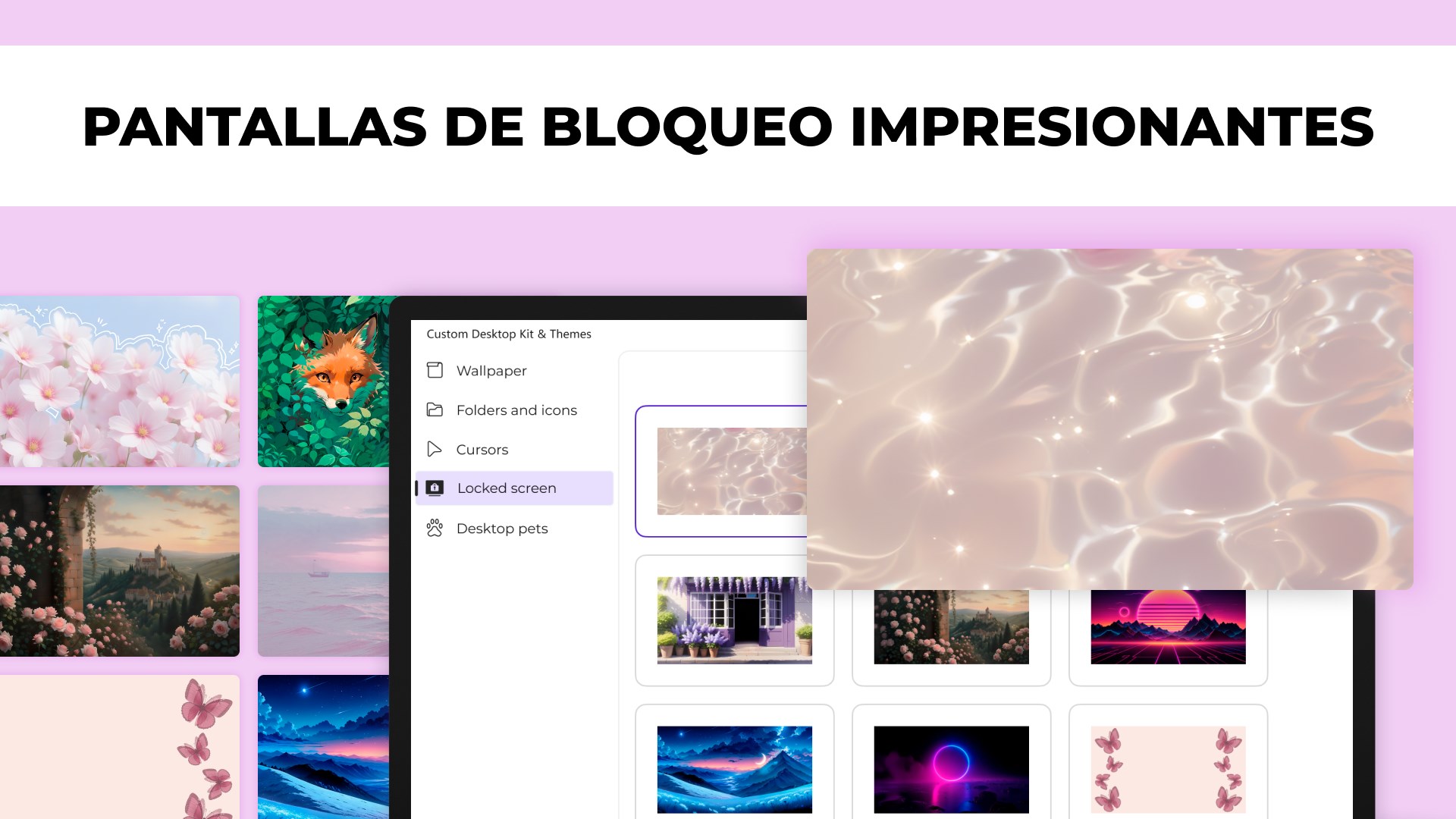 Captura de pantalla de Escritorio Personalizado: Temas, Fondos de Pantalla y Carpetas
